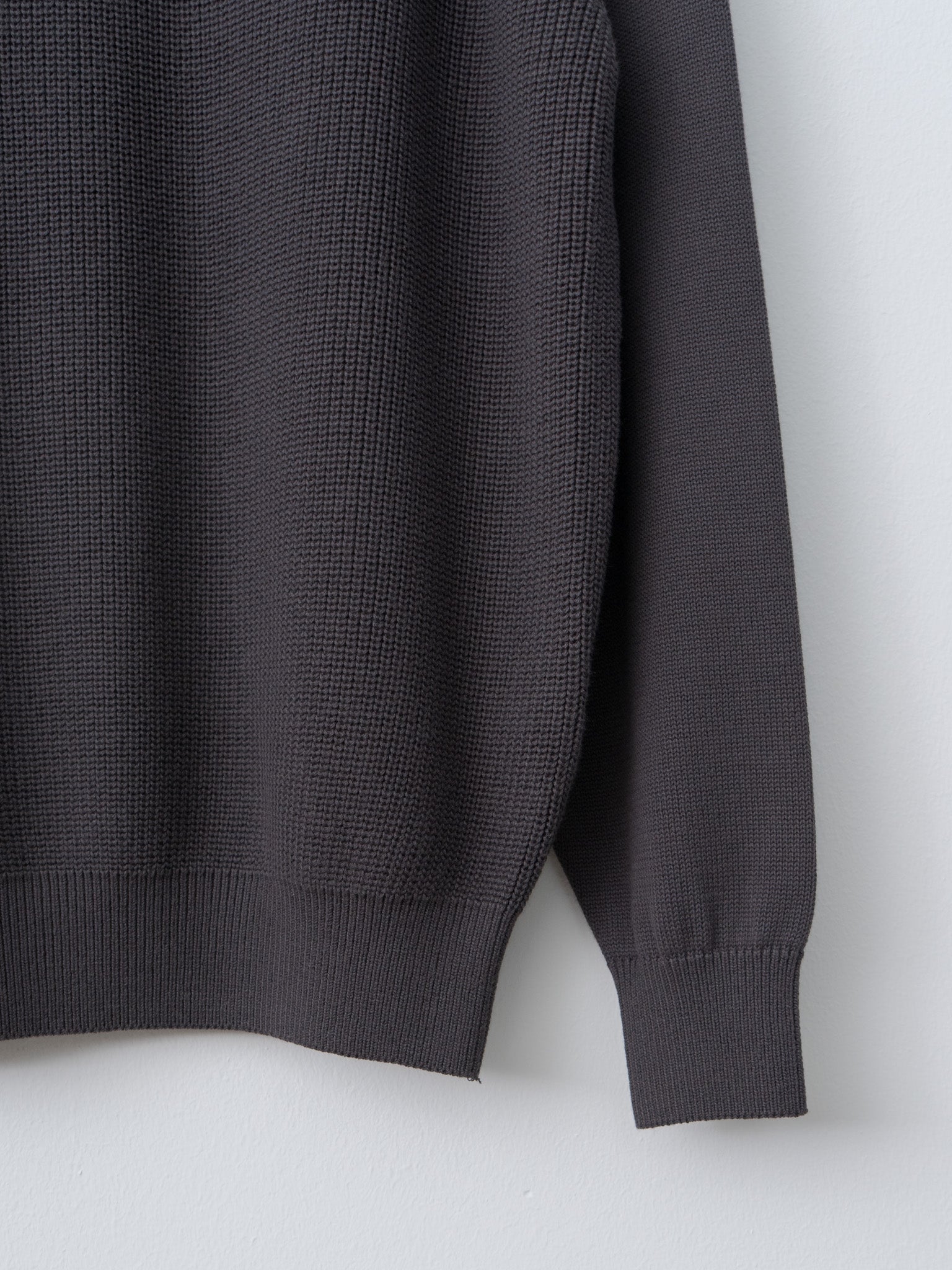 Namu Shop - Fujito Rib Knit Sweater - Charcoal