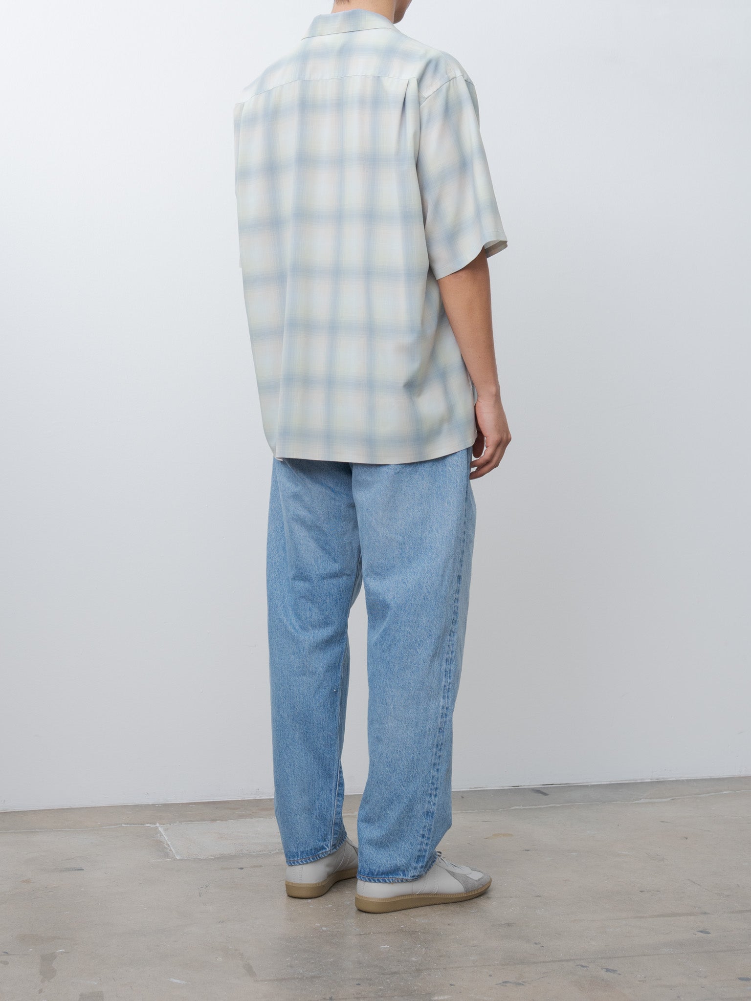 Namu Shop - Kaptain Sunshine Open Collared SS Shirt - Pale Ombre
