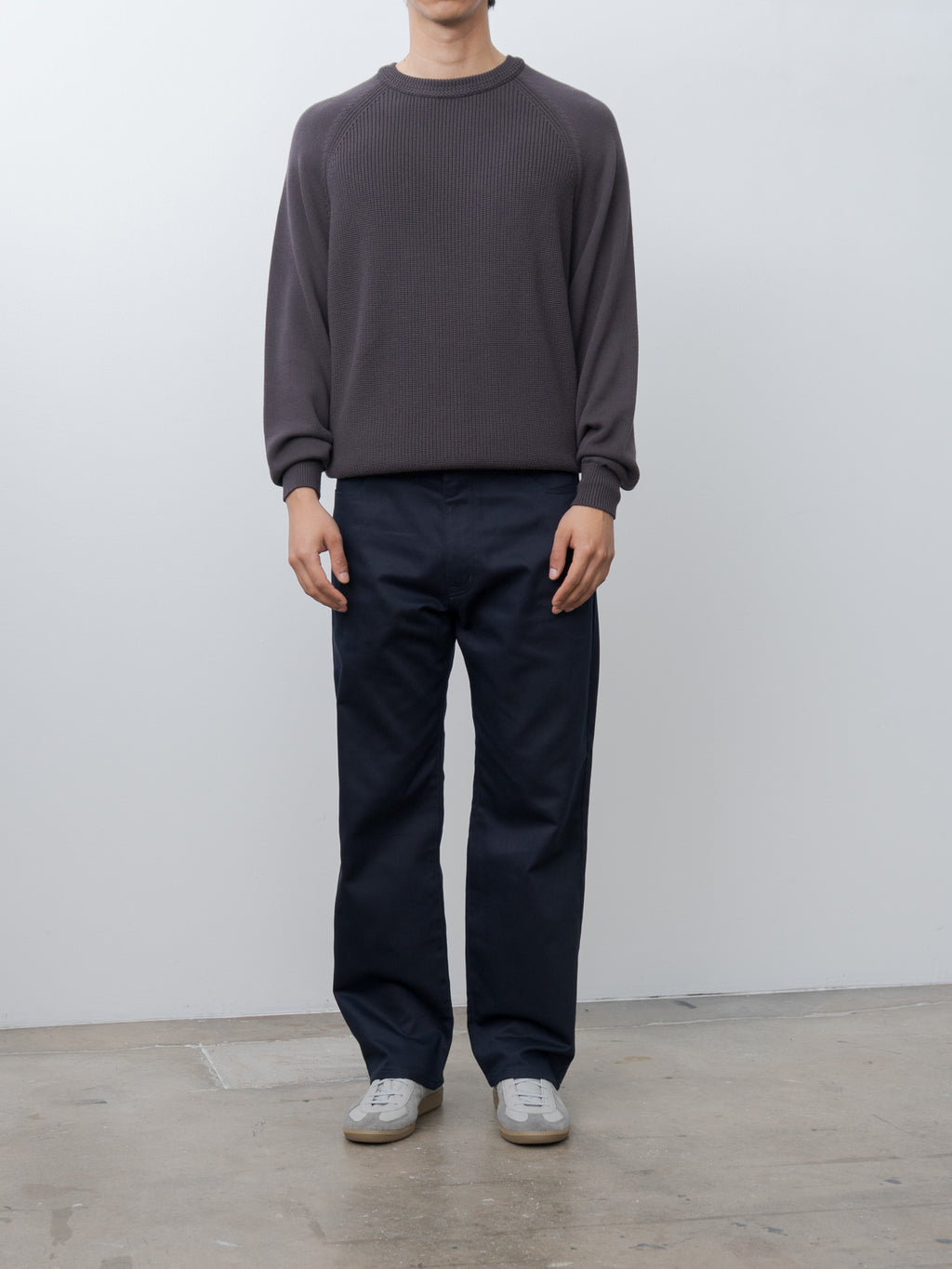 Namu Shop - Fujito Rib Knit Sweater - Charcoal