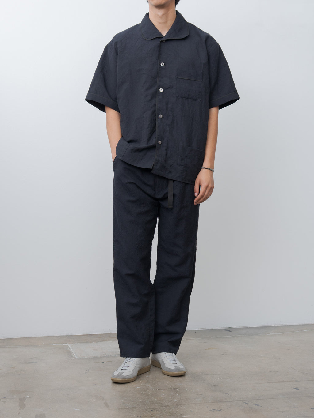 Namu Shop - Fujito S/S Pajama Shirt - Dark Navy