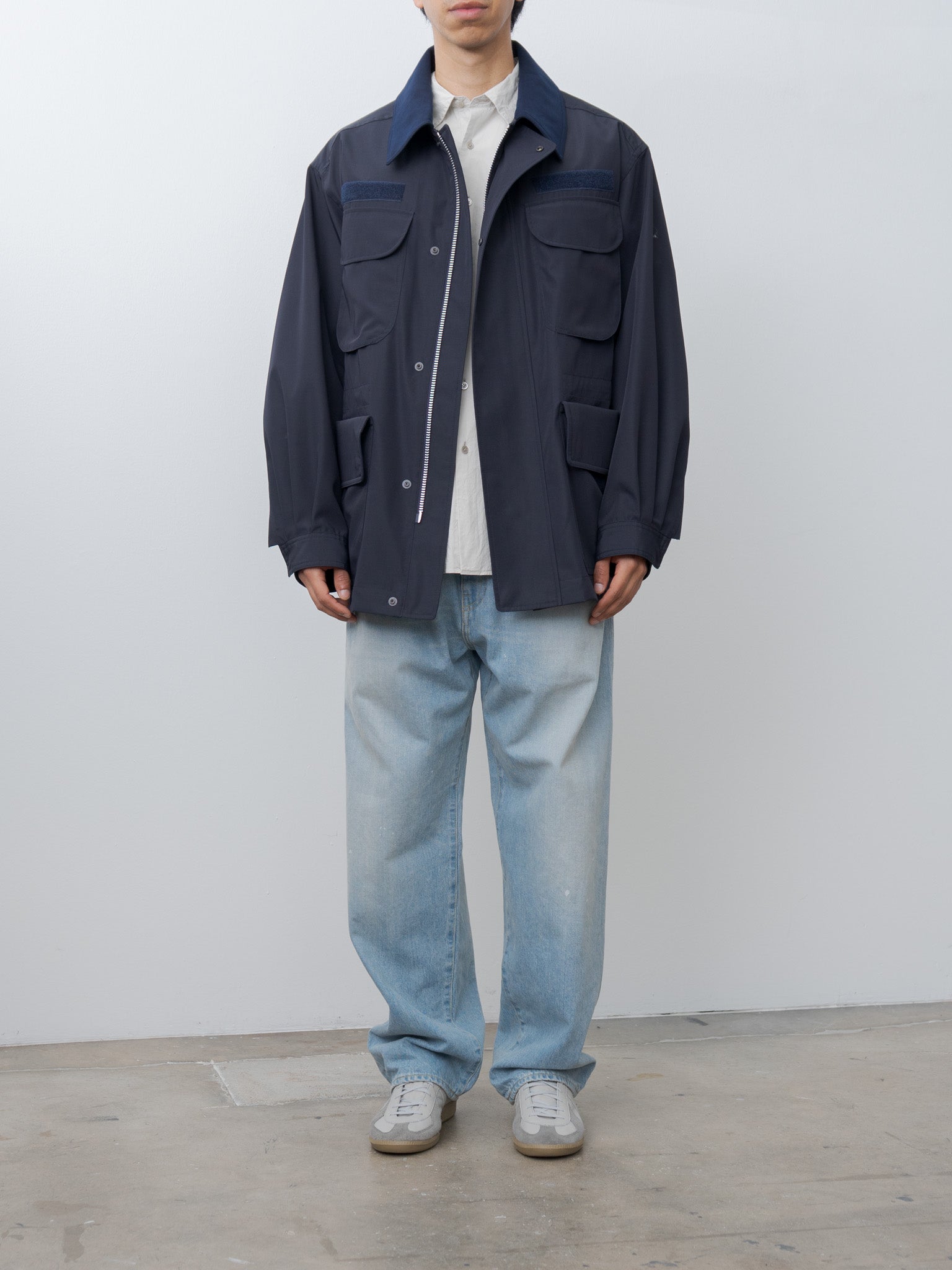 Namu Shop - Document Water Repellent Wool Field Jacket - Navy