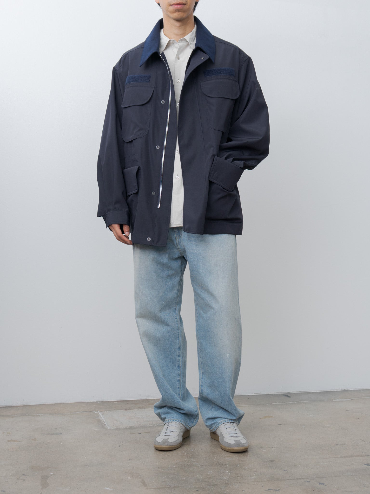 Namu Shop - Document Water Repellent Wool Field Jacket - Navy