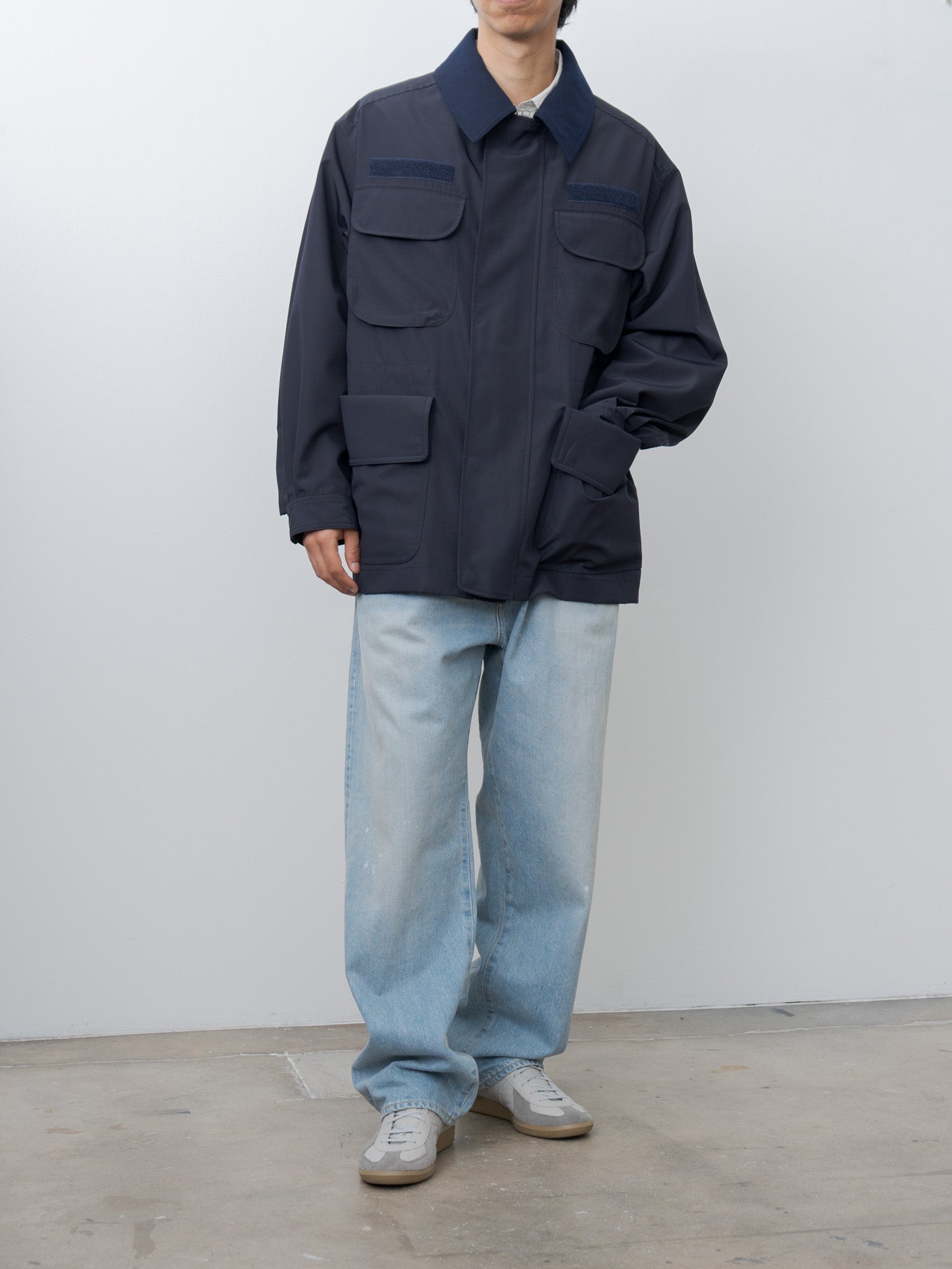 Namu Shop - Document Water Repellent Wool Field Jacket - Navy