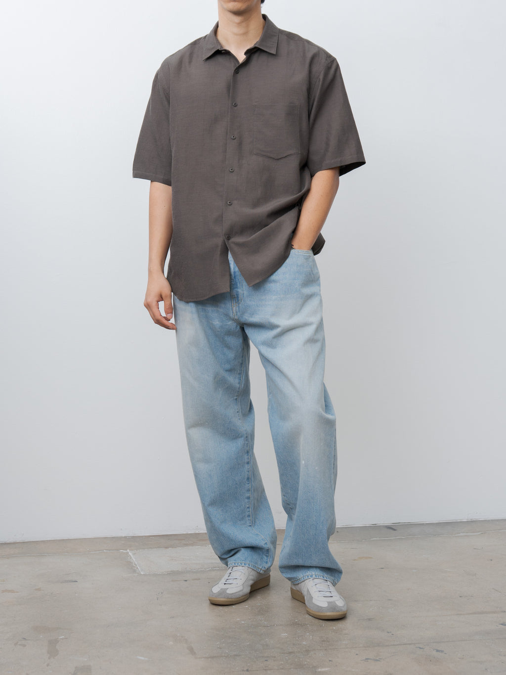 Namu Shop - Yoko Sakamoto Fit S/S Shirt - Brown