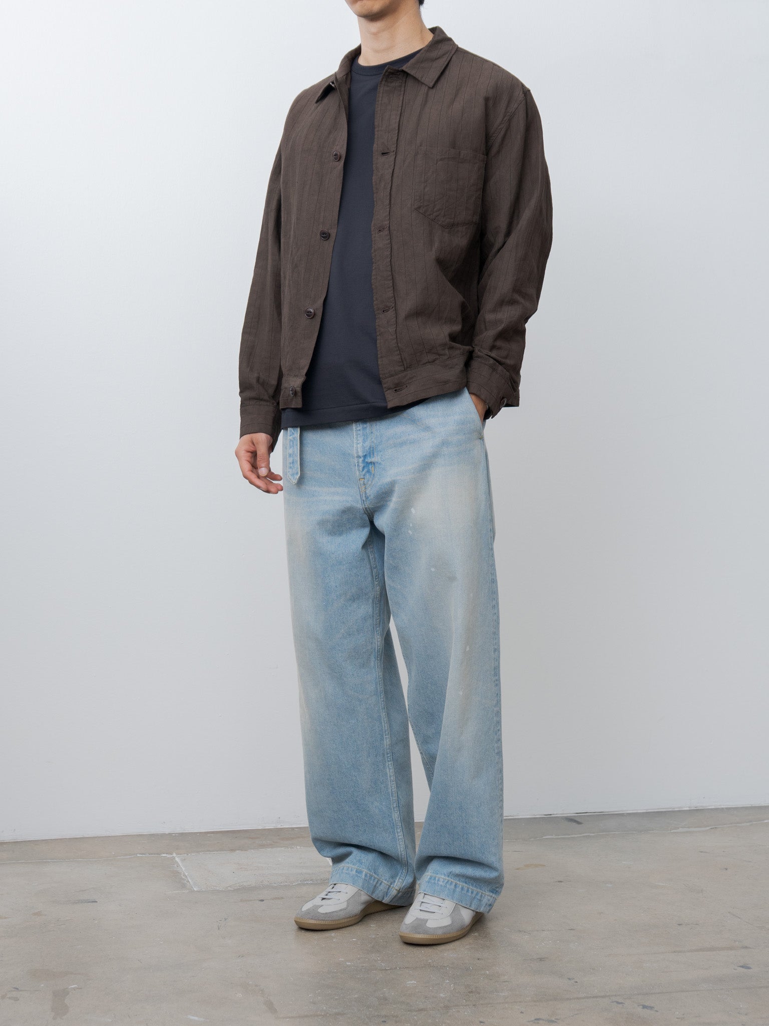 Namu Shop - Yoko Sakamoto Work Blouse - Kakishibu