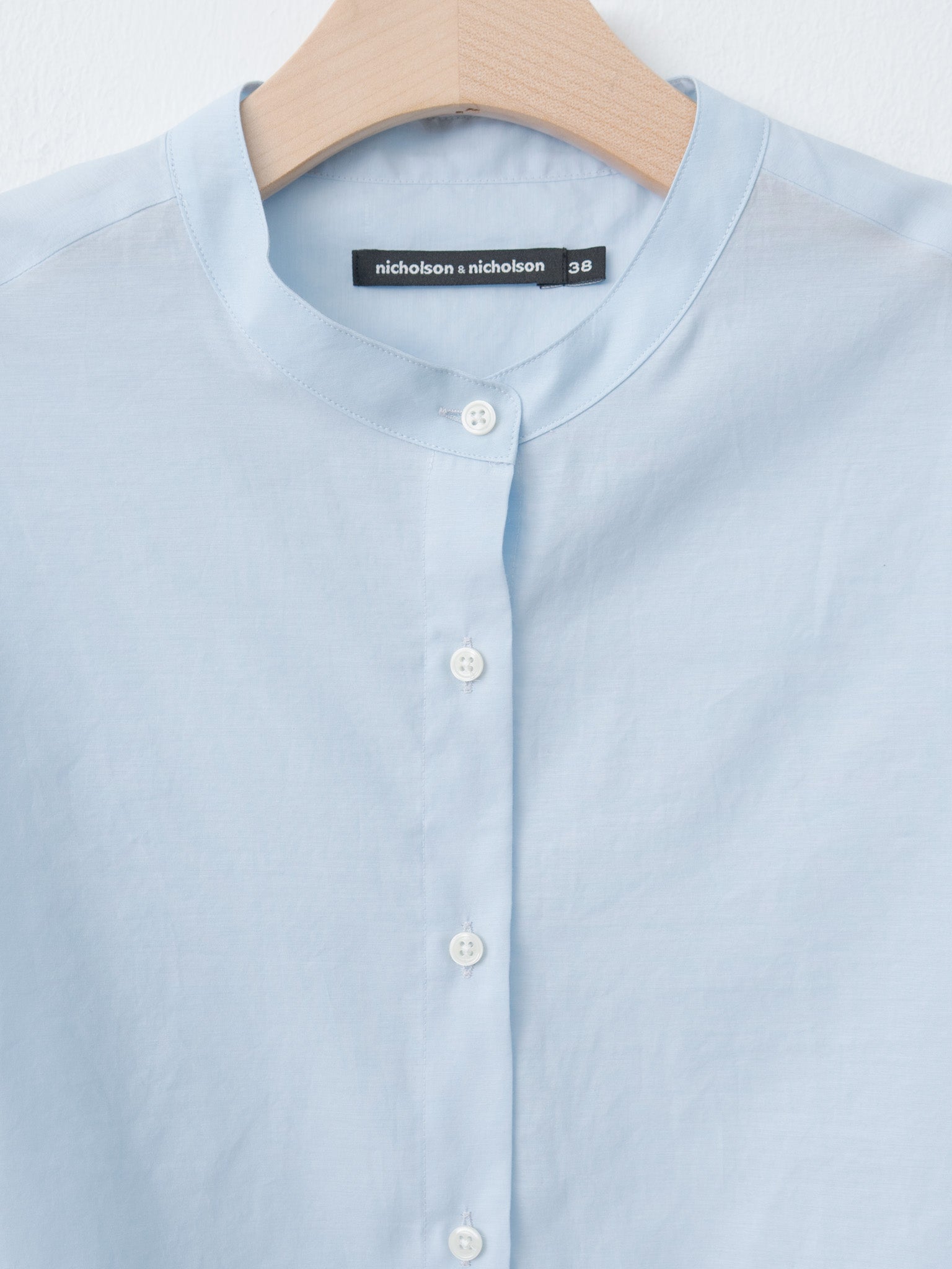 Namu Shop - Nicholson & Nicholson LUNA-SILK Shirt - Sax