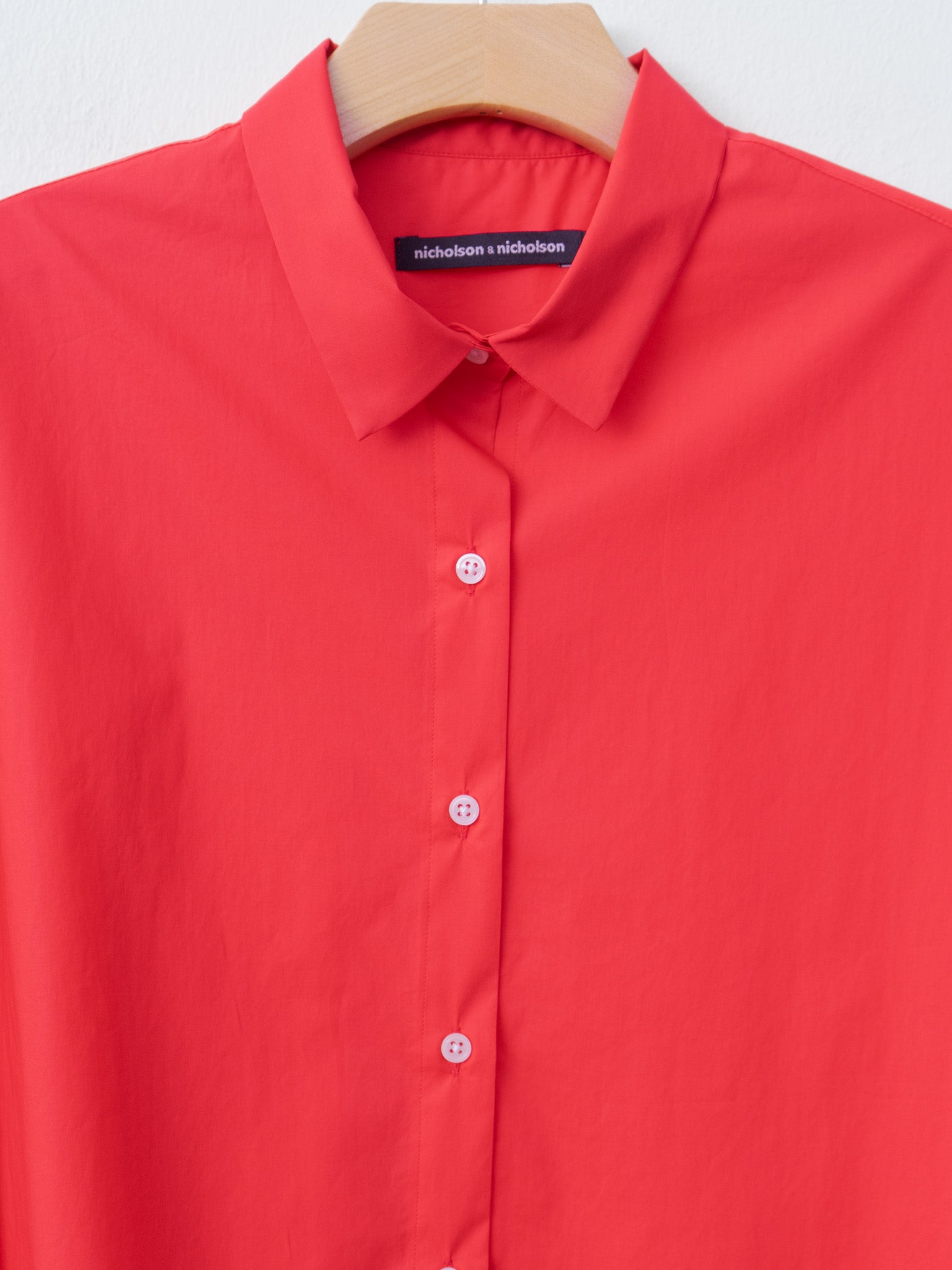 Namu Shop - Nicholson & Nicholson TENDER-POPLIN Shirt - Red