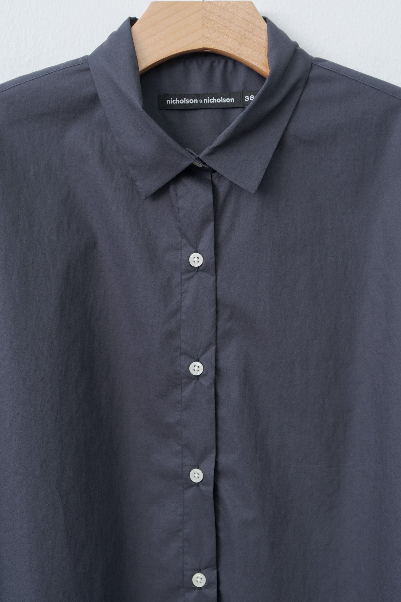 Namu Shop - Nicholson & Nicholson TENDER-POPLIN Shirt - Navy