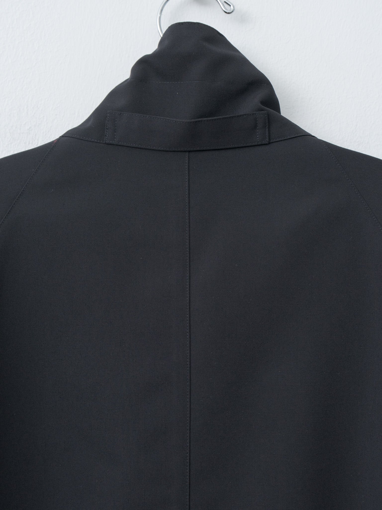 Namu Shop - Auralee Wool Max Canvas High Neck Zip Blouson - Black