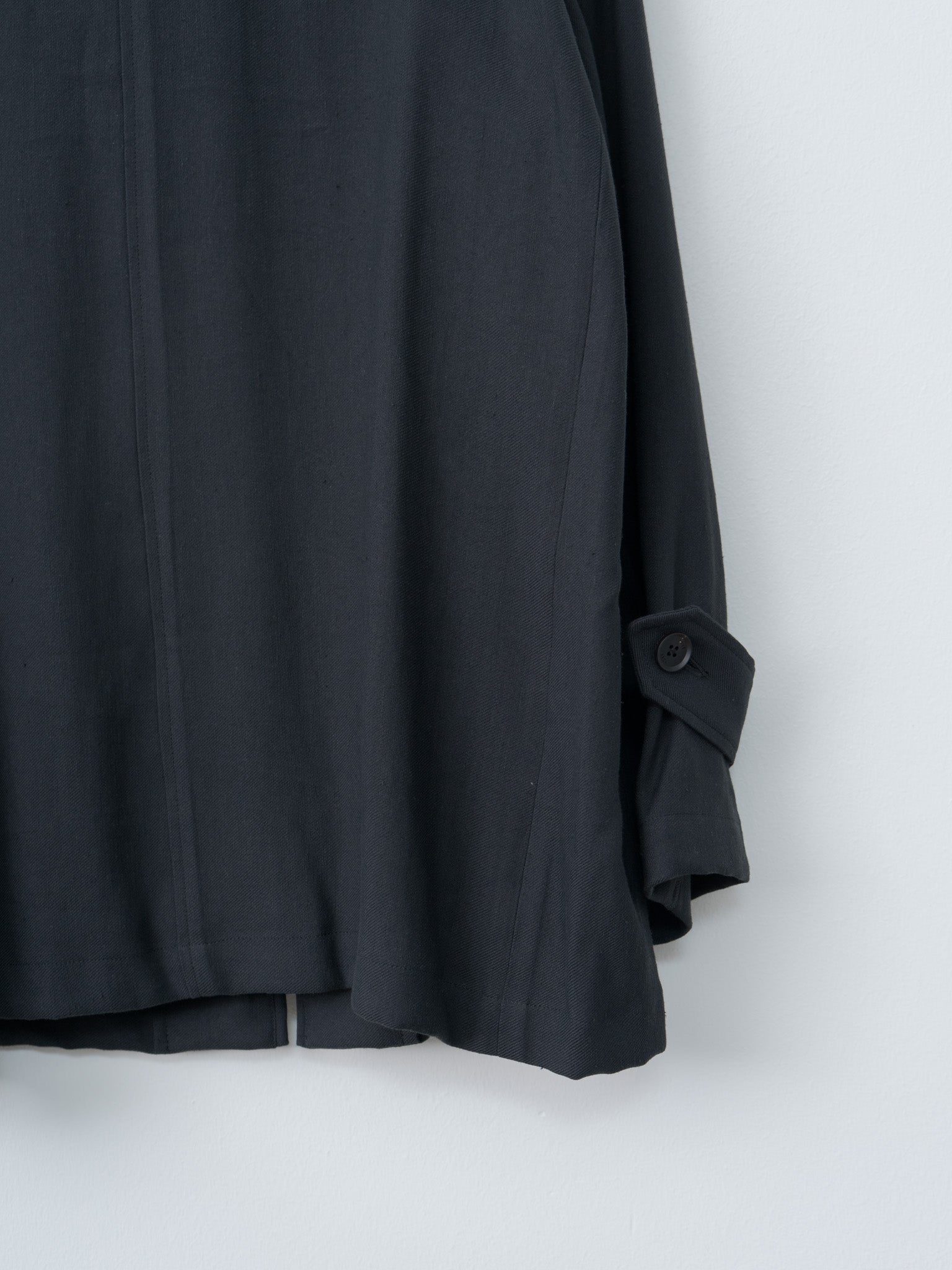 Namu Shop - Yoke Linen Acetate Zip Blouson - Black