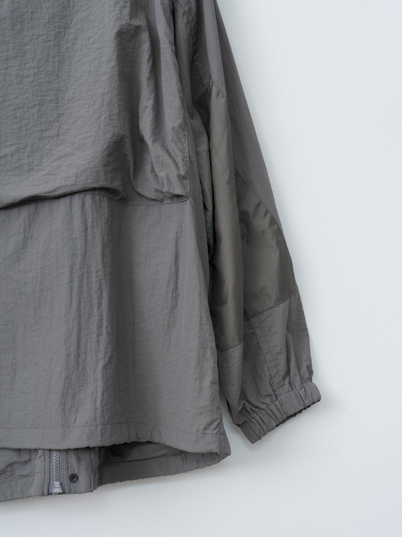 Namu Shop - Yoke Nylon Multi Pockets Detachable Utility Blouson - Charcoal Khaki