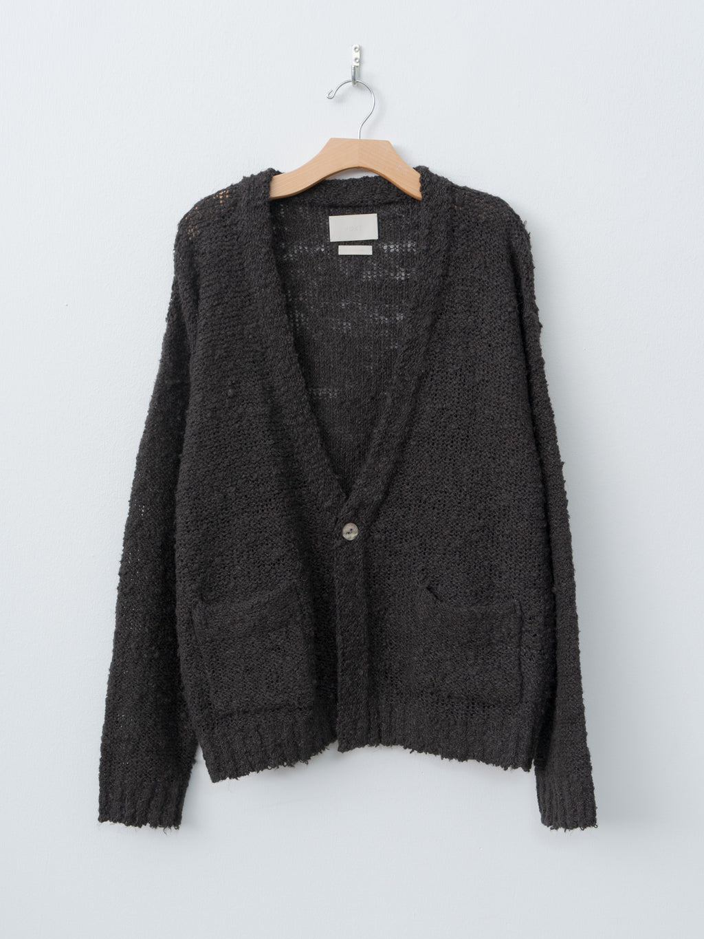 Namu Shop - Yoke Linen Slub Cardigan - Brown