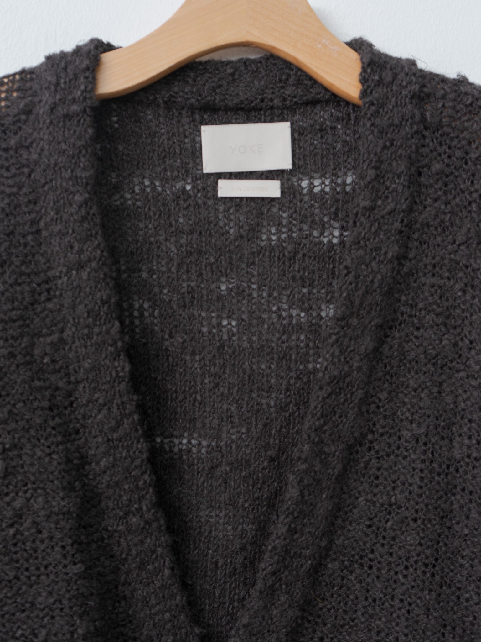 Namu Shop - Yoke Linen Slub Cardigan - Brown