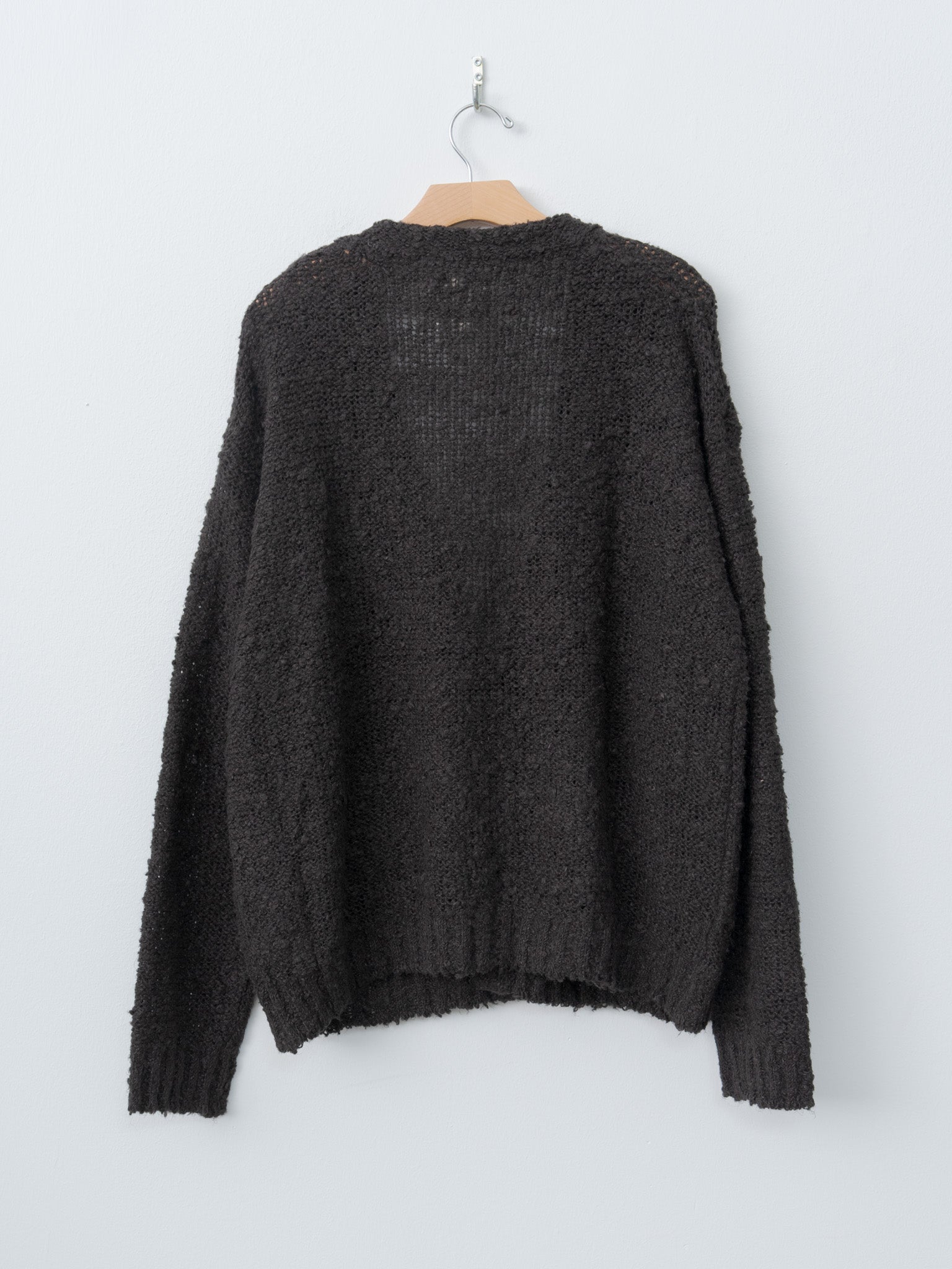 Namu Shop - Yoke Linen Slub Cardigan - Brown