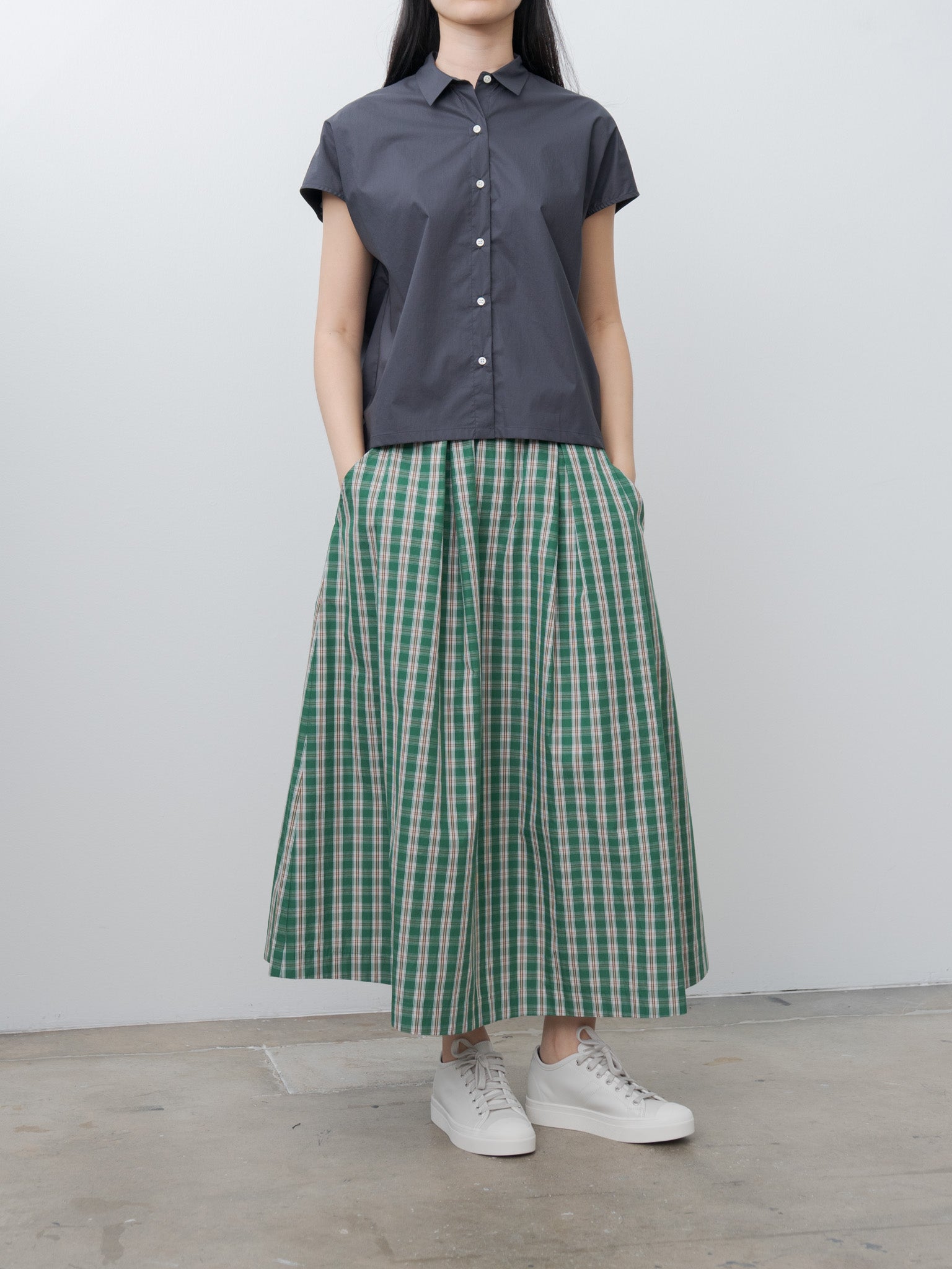 Namu Shop - Nicholson & Nicholson TENDER-POPLIN Shirt - Navy