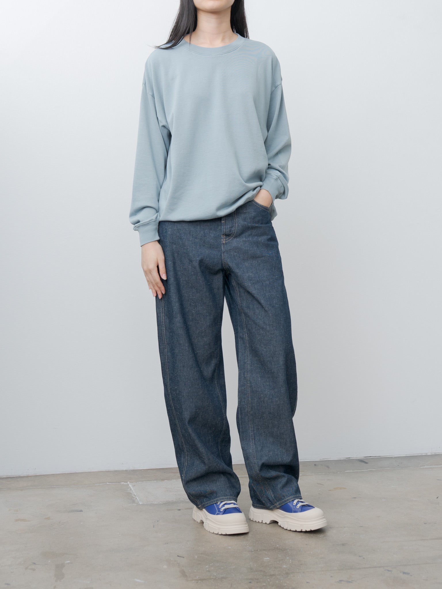 Namu Shop - Auralee Super High Gauge Sweat P/O - Blue Gray