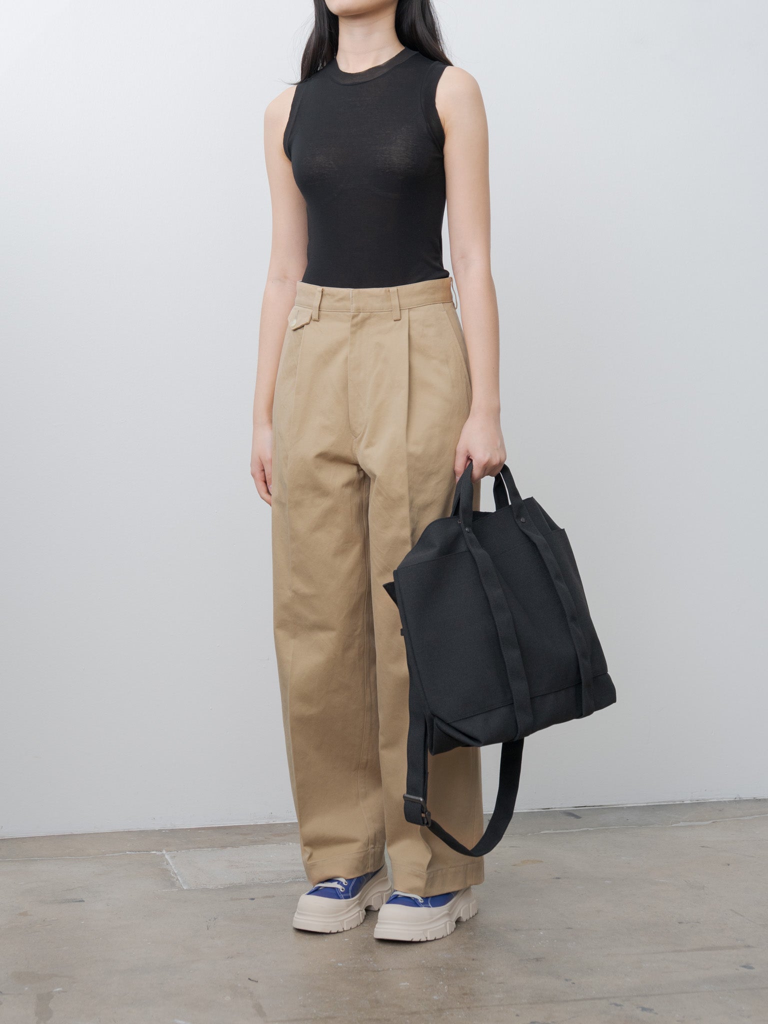 Namu Shop - Auralee Super High Gauge Sheer Rib Tank Top - Black