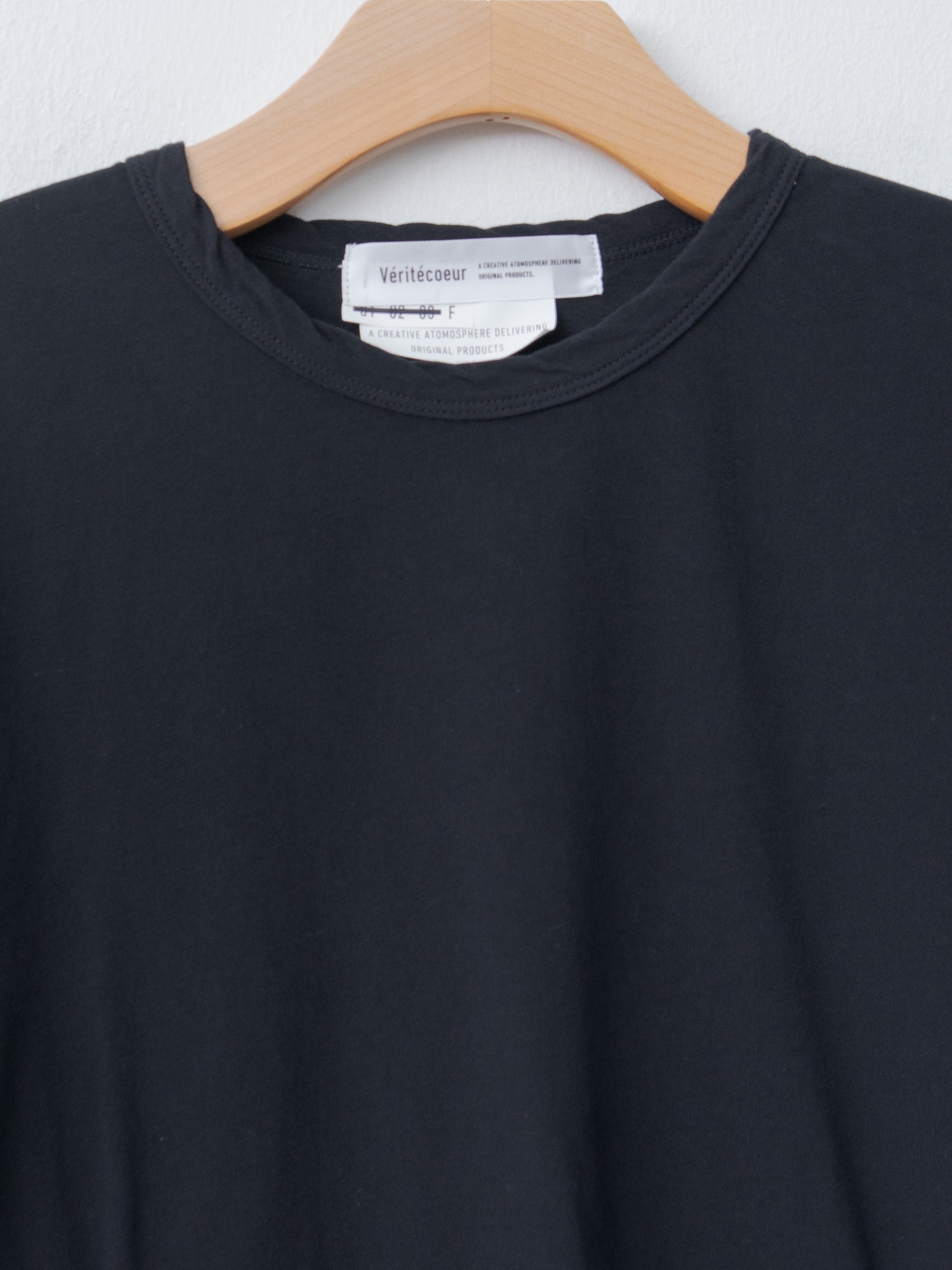 Namu Shop - Veritecoeur High Twist Jersey Crewneck T-Shirt - Black