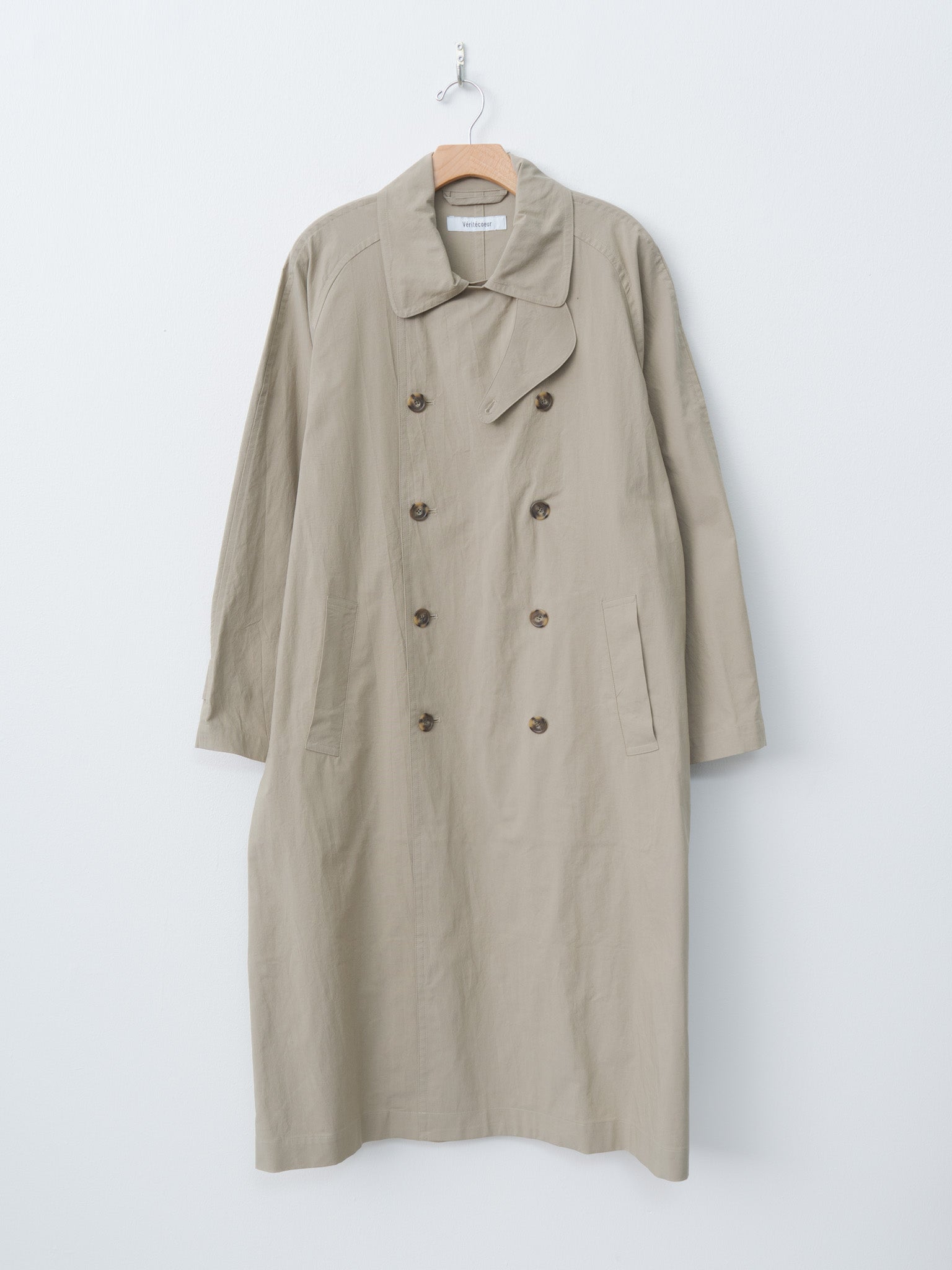 Namu Shop - Veritecoeur C/N Double Breasted Coat - Beige