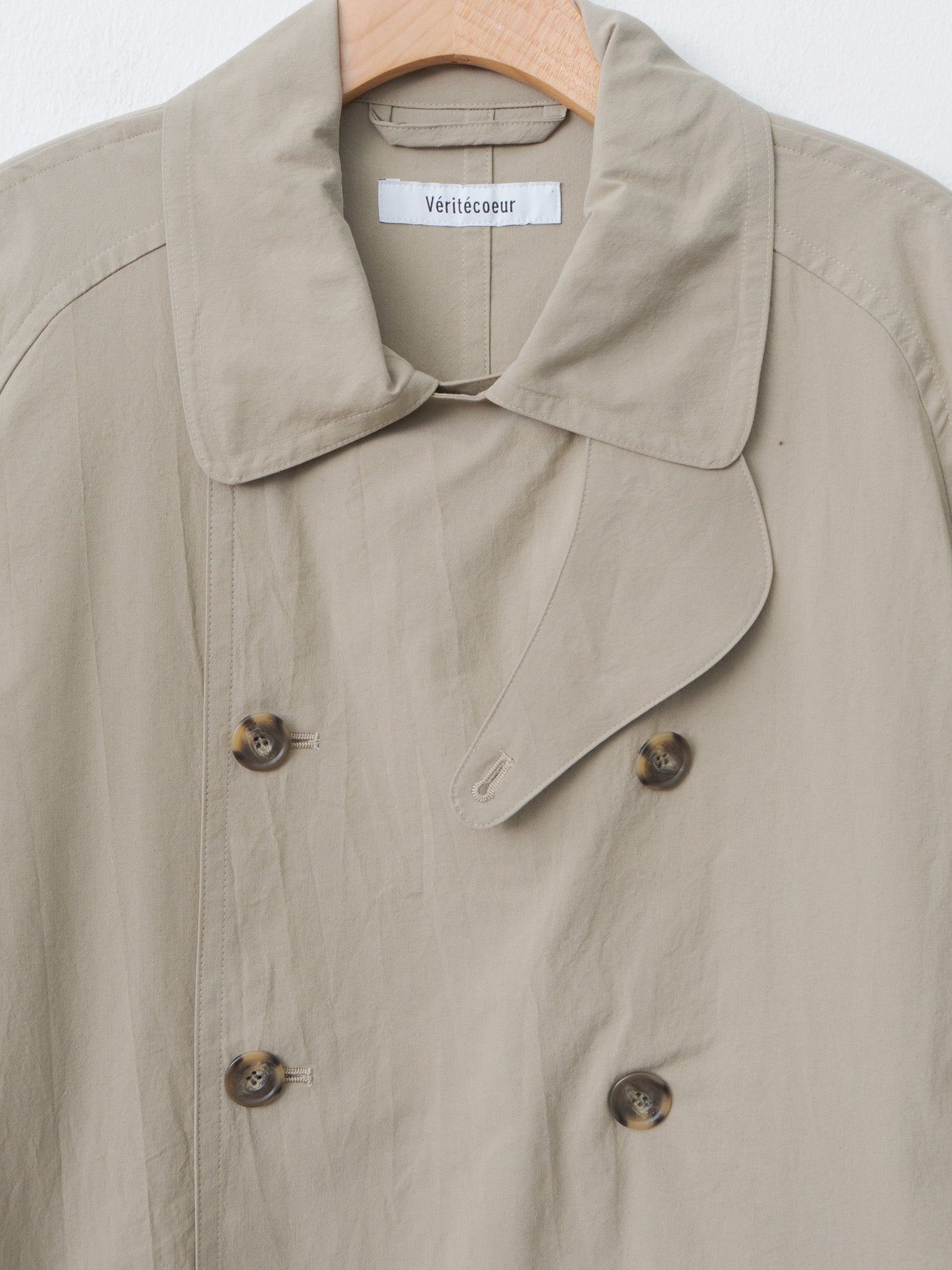 Namu Shop - Veritecoeur C/N Double Breasted Coat - Beige