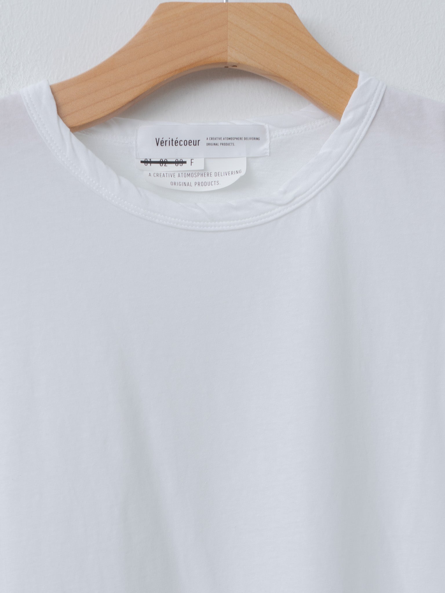 Namu Shop - Veritecoeur High Twist Jersey Crewneck T-Shirt - White