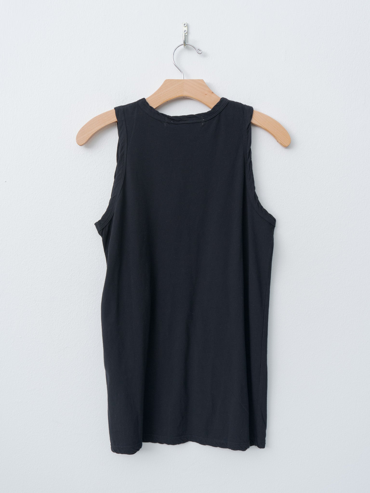 Namu Shop - Veritecoeur High Twist Jersey Crewneck Tank Top - Black