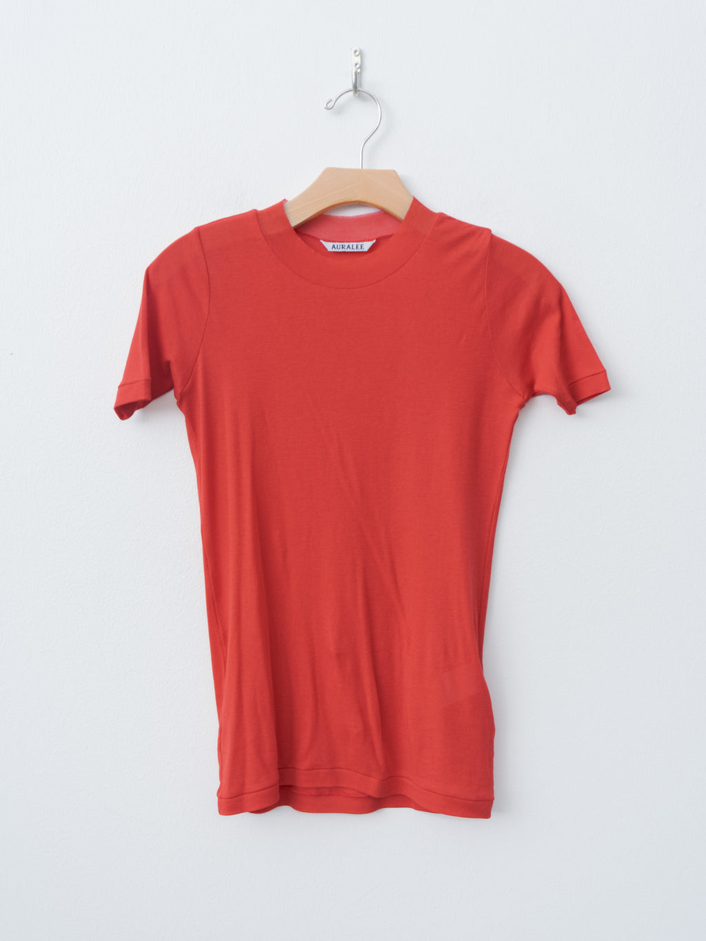 Namu Shop - Auralee Super High Gauge Sheer Rib Tee - Red