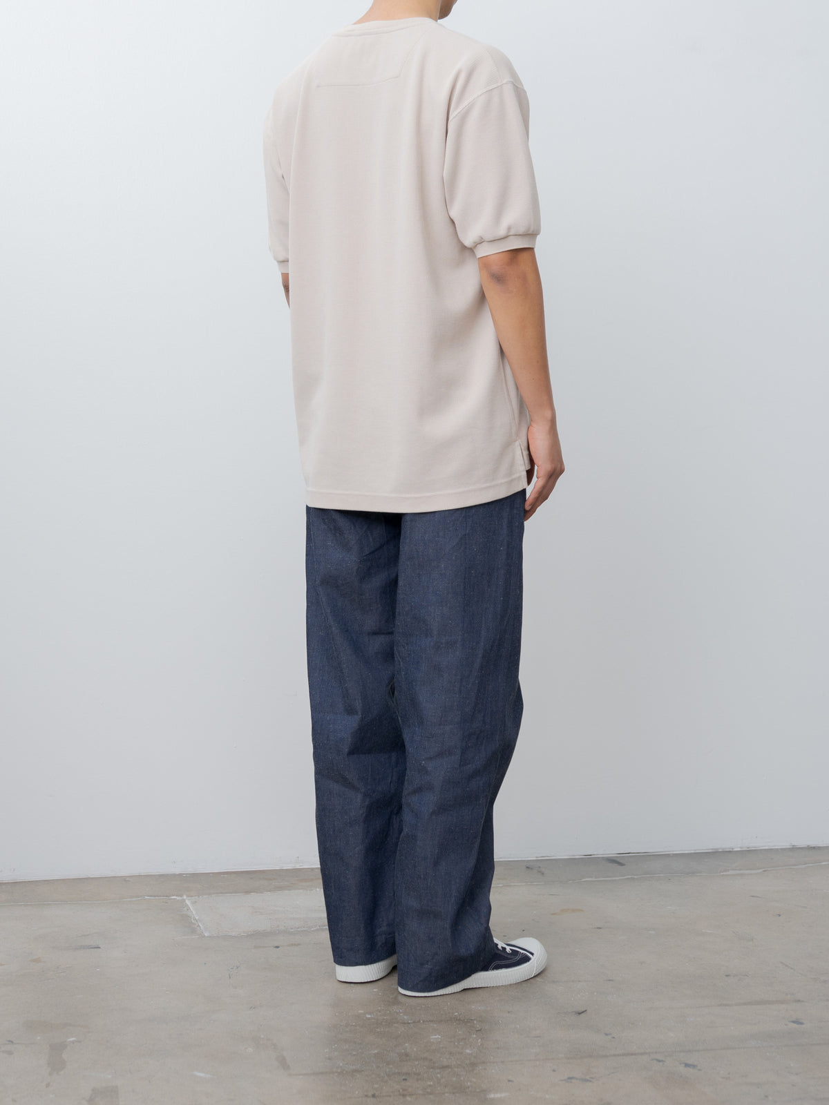 Namu Shop - ts(s) Cotton Poly Dry Jersey Big T-shirt - Ecru