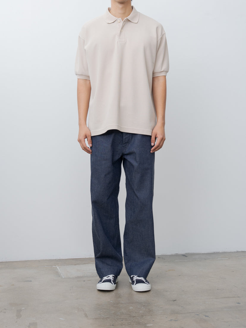 Namu Shop - ts(s) Cotton Poly Dry Jersey Big Polo Shirt - Ecru