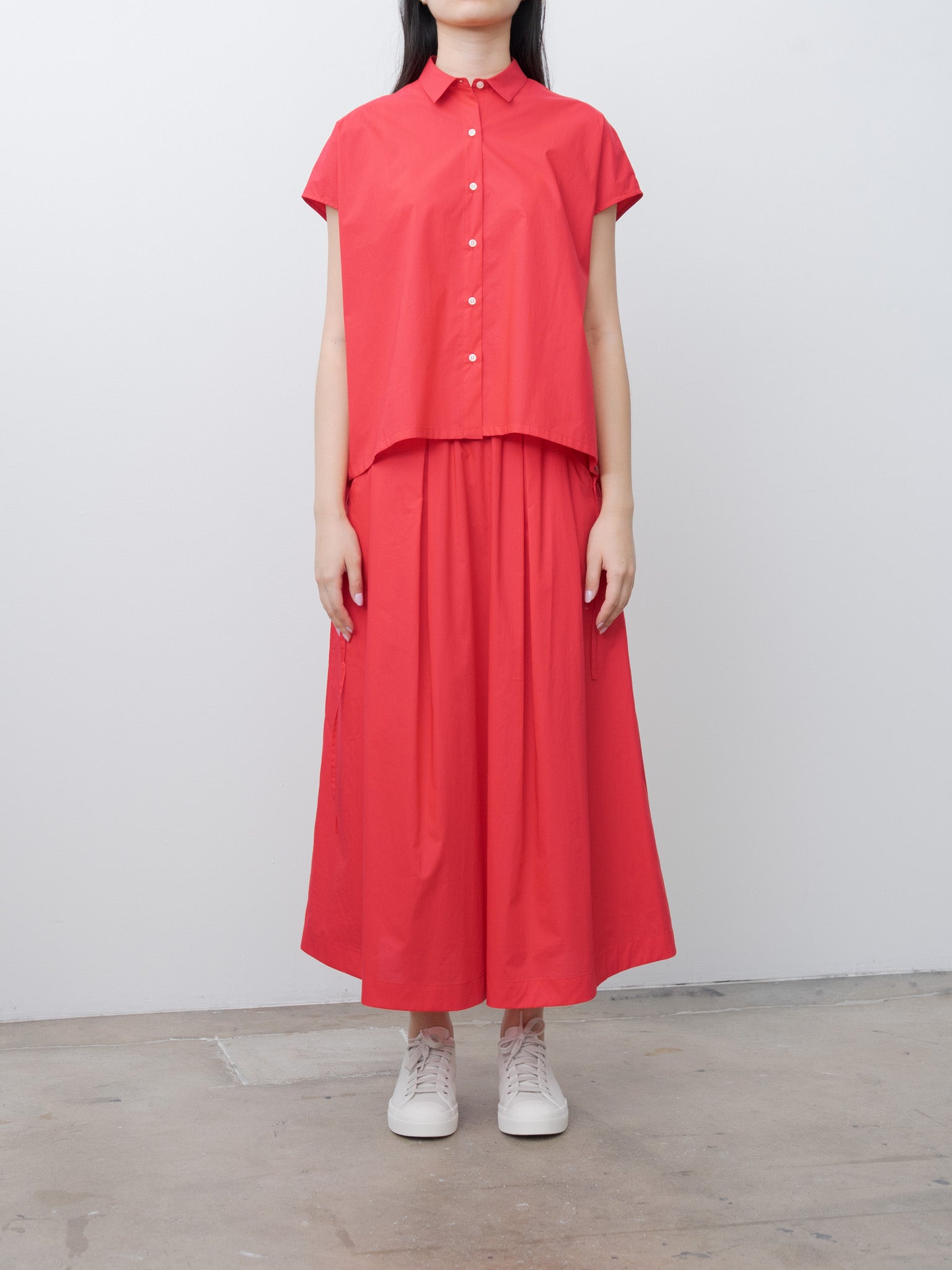 Namu Shop - Nicholson & Nicholson LOLA-POPLIN Skirt - Red