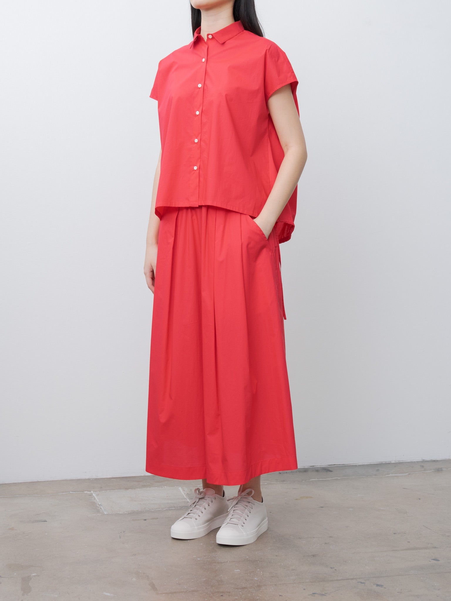 Namu Shop - Nicholson & Nicholson LOLA-POPLIN Skirt - Red