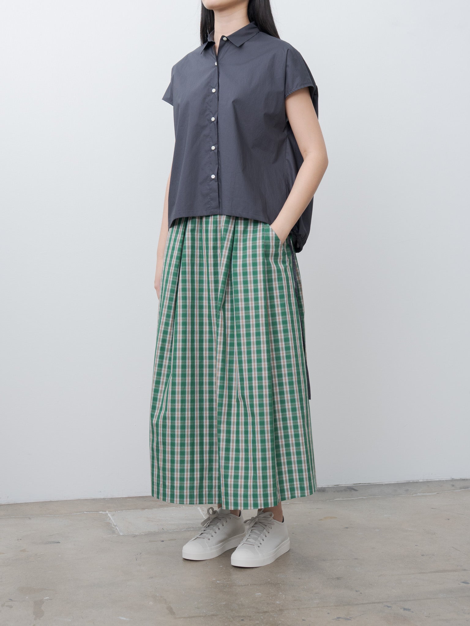 Namu Shop - Nicholson & Nicholson TENDER-POPLIN Shirt - Navy