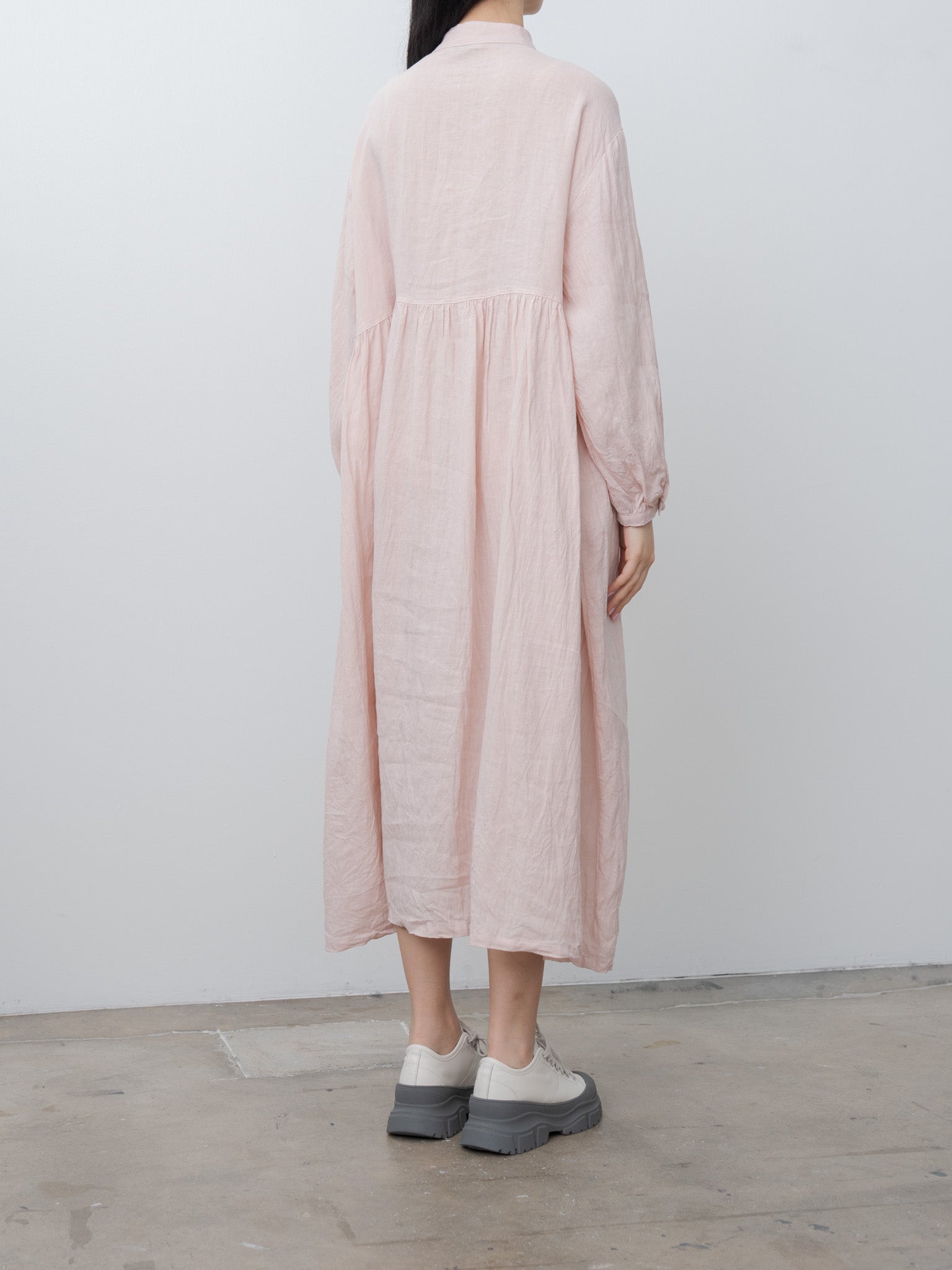 Namu Shop - Ichi Antiquites French Linen Dress - Pink