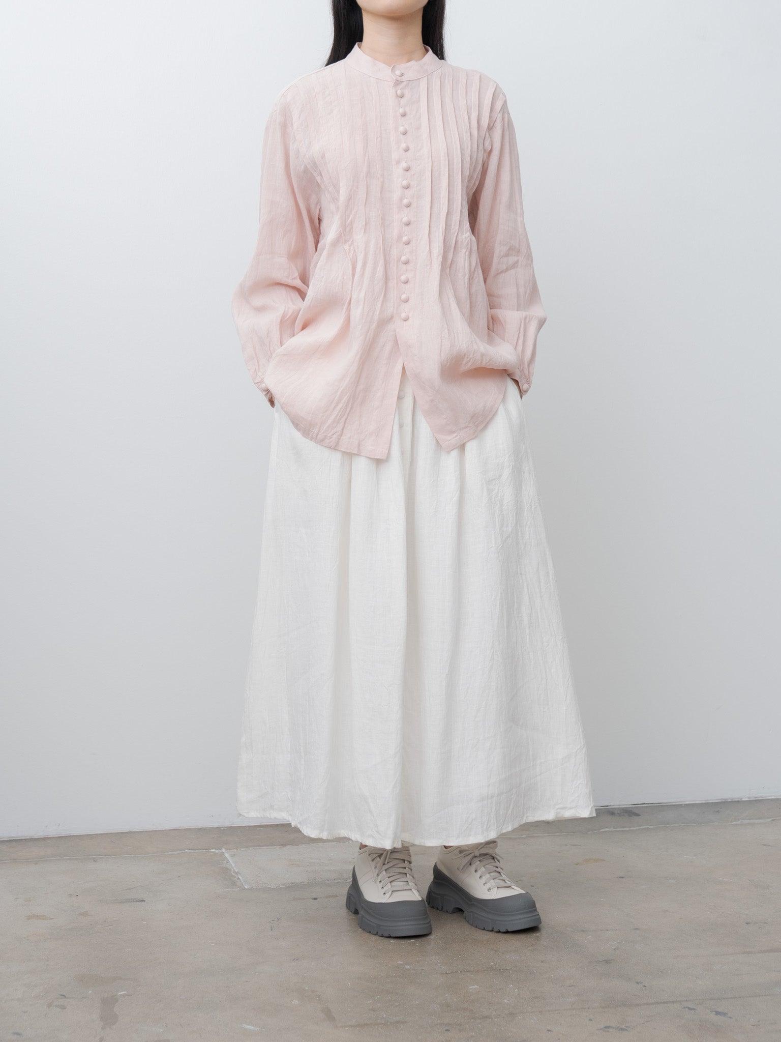 Namu Shop - Ichi Antiquites French Linen Shirt - Pink