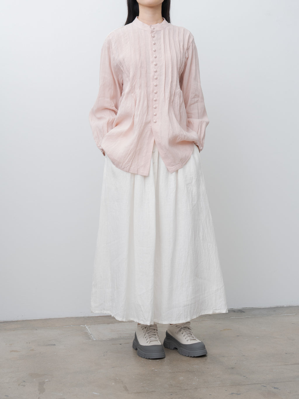 Namu Shop - Ichi Antiquites French Linen Shirt - Pink