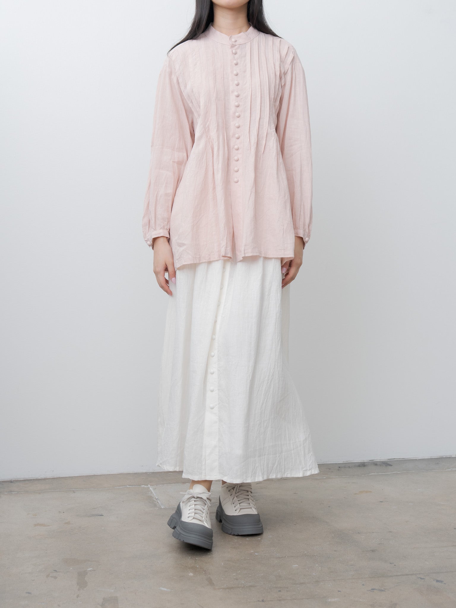 Namu Shop - Ichi Antiquites French Linen Shirt - Pink