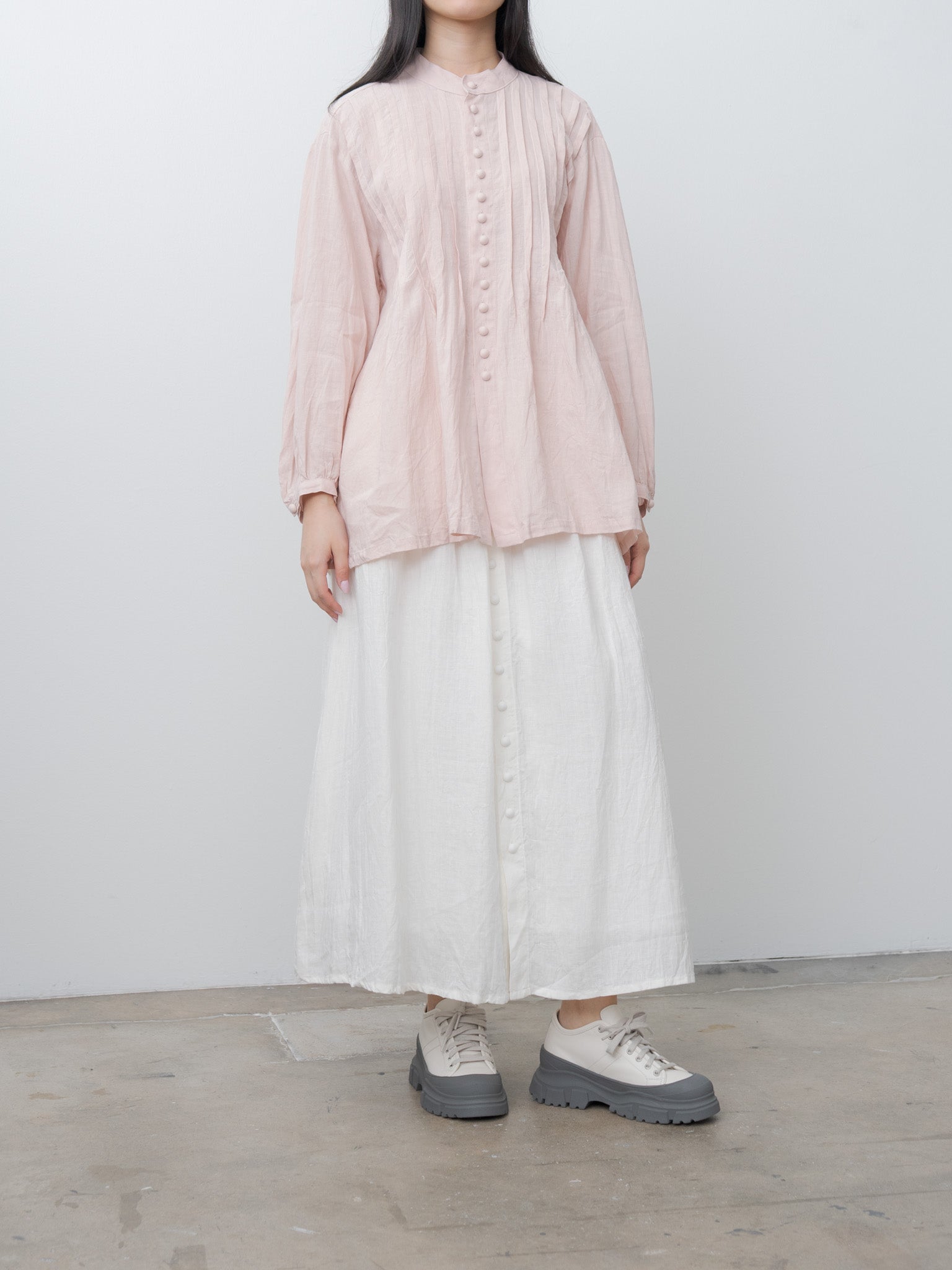 Namu Shop - Ichi Antiquites French Linen Shirt - Pink