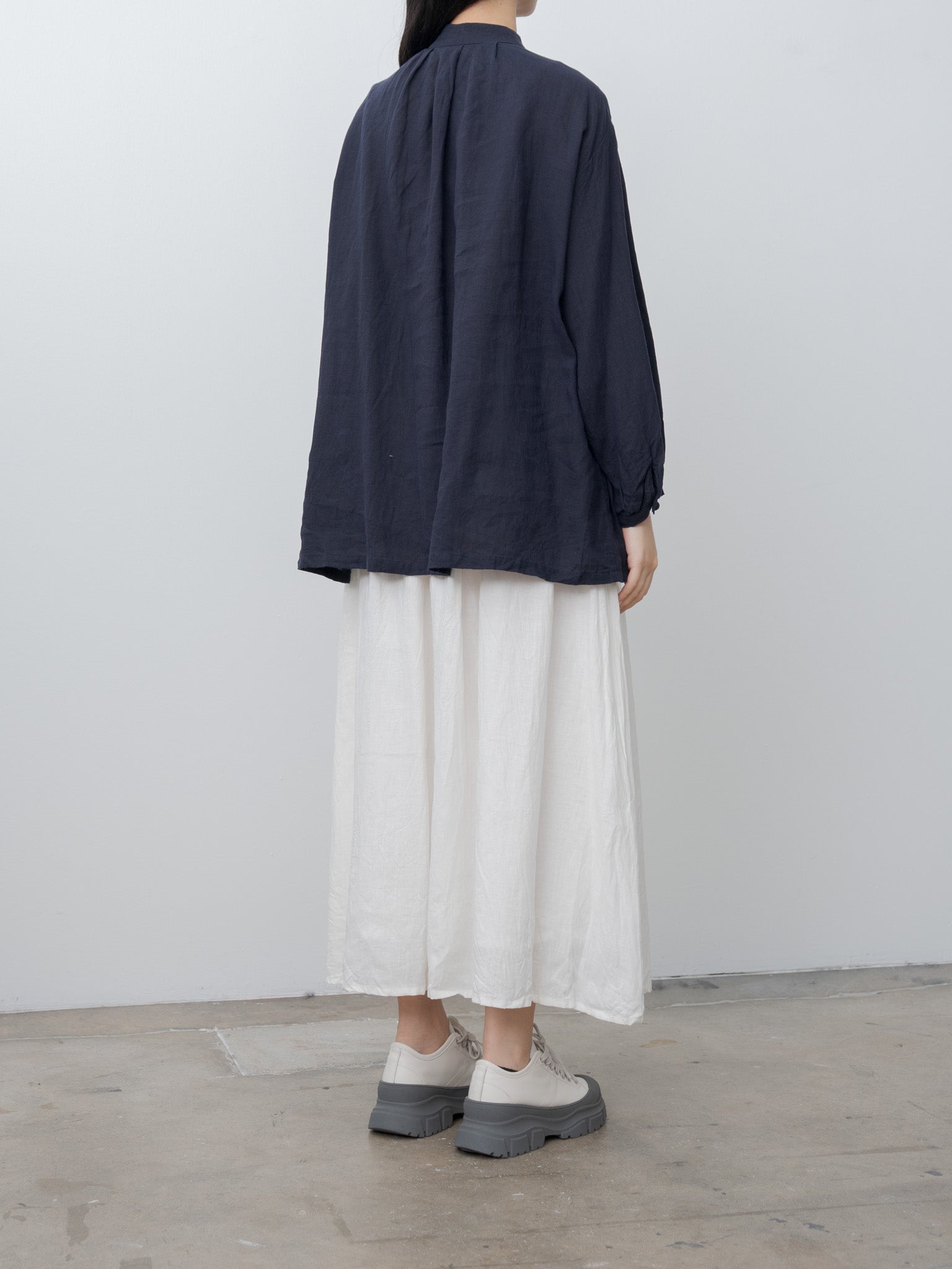 Namu Shop - Ichi Antiquites French Linen Shirt - Navy