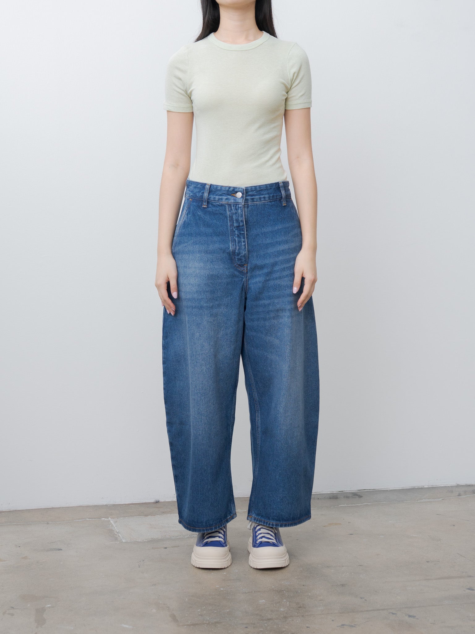 Namu Shop - Babaco Cotton Silk Basic T-Shirt - Sage