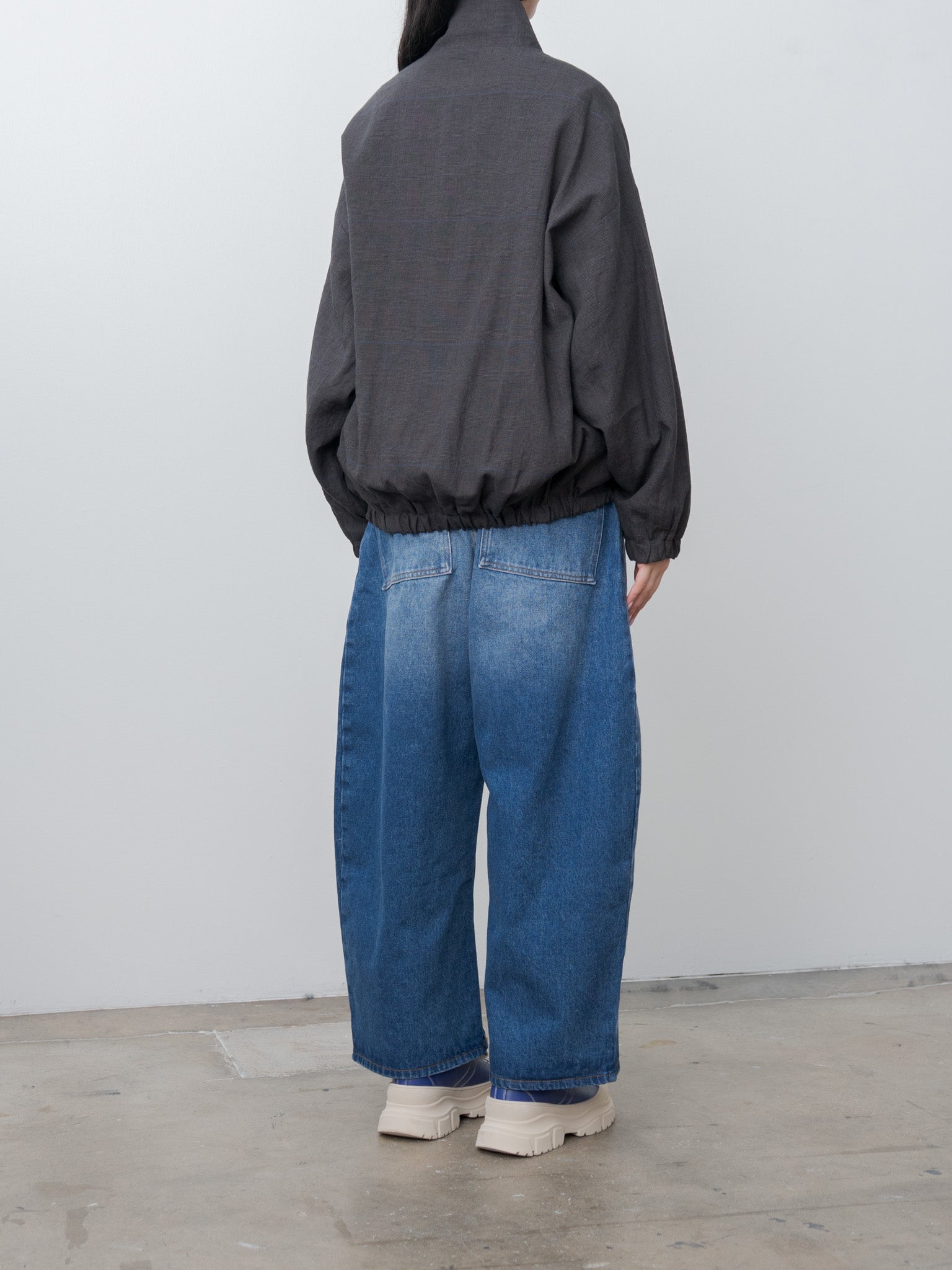 Namu Shop - Veritecoeur Glen Check Blouson - Gray Check
