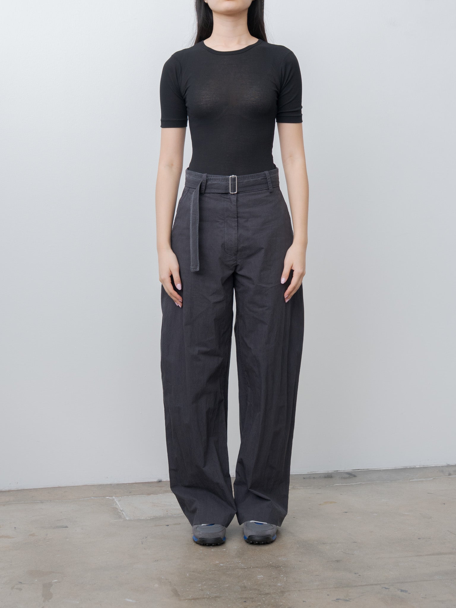 Namu Shop - Babaco Twisted Cotton Fitted T-Shirt - Black