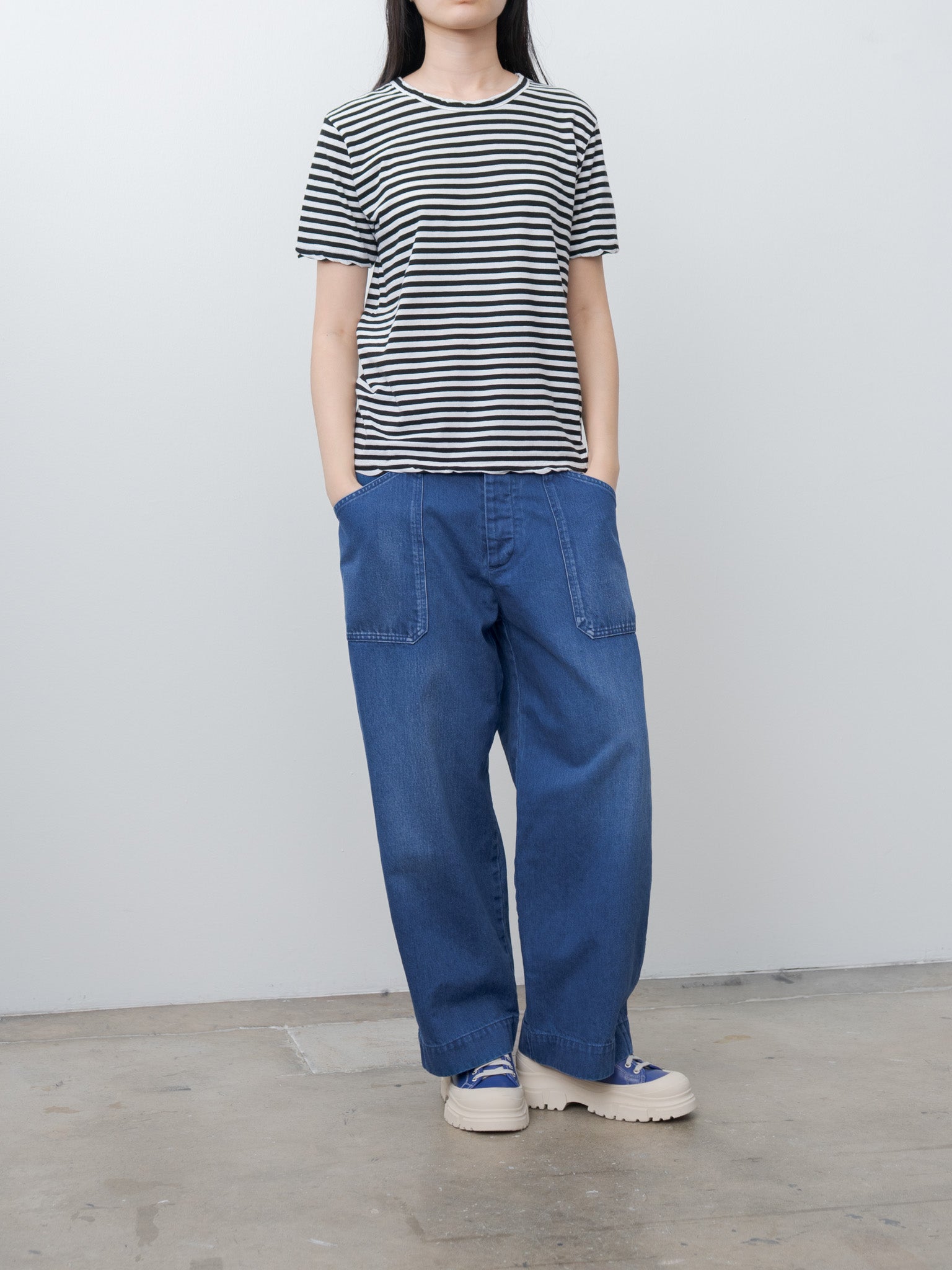 Namu Shop - Veritecoeur Denim Utility Pants - Blue Indigo
