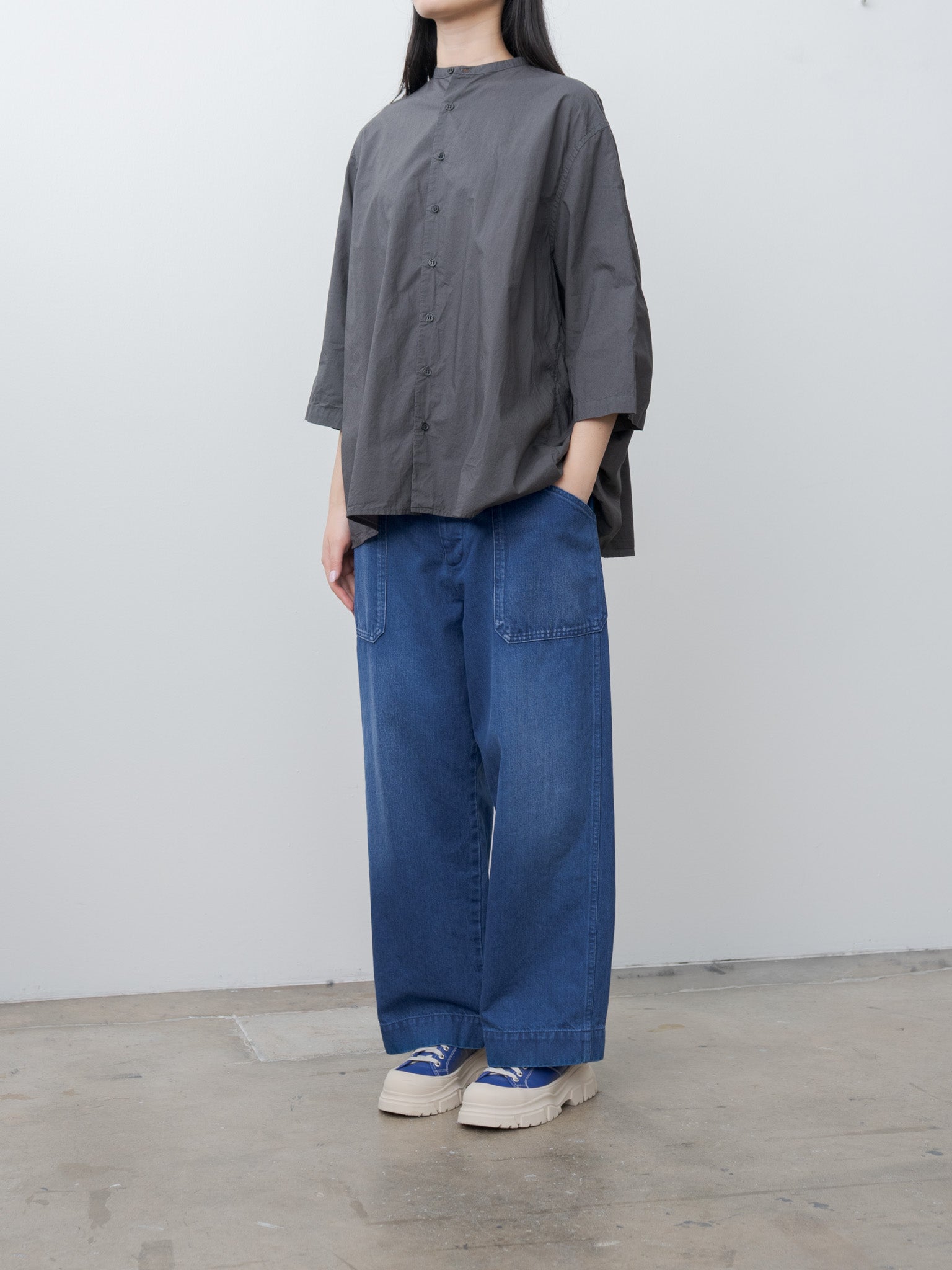 Namu Shop - Veritecoeur Denim Utility Pants - Blue Indigo