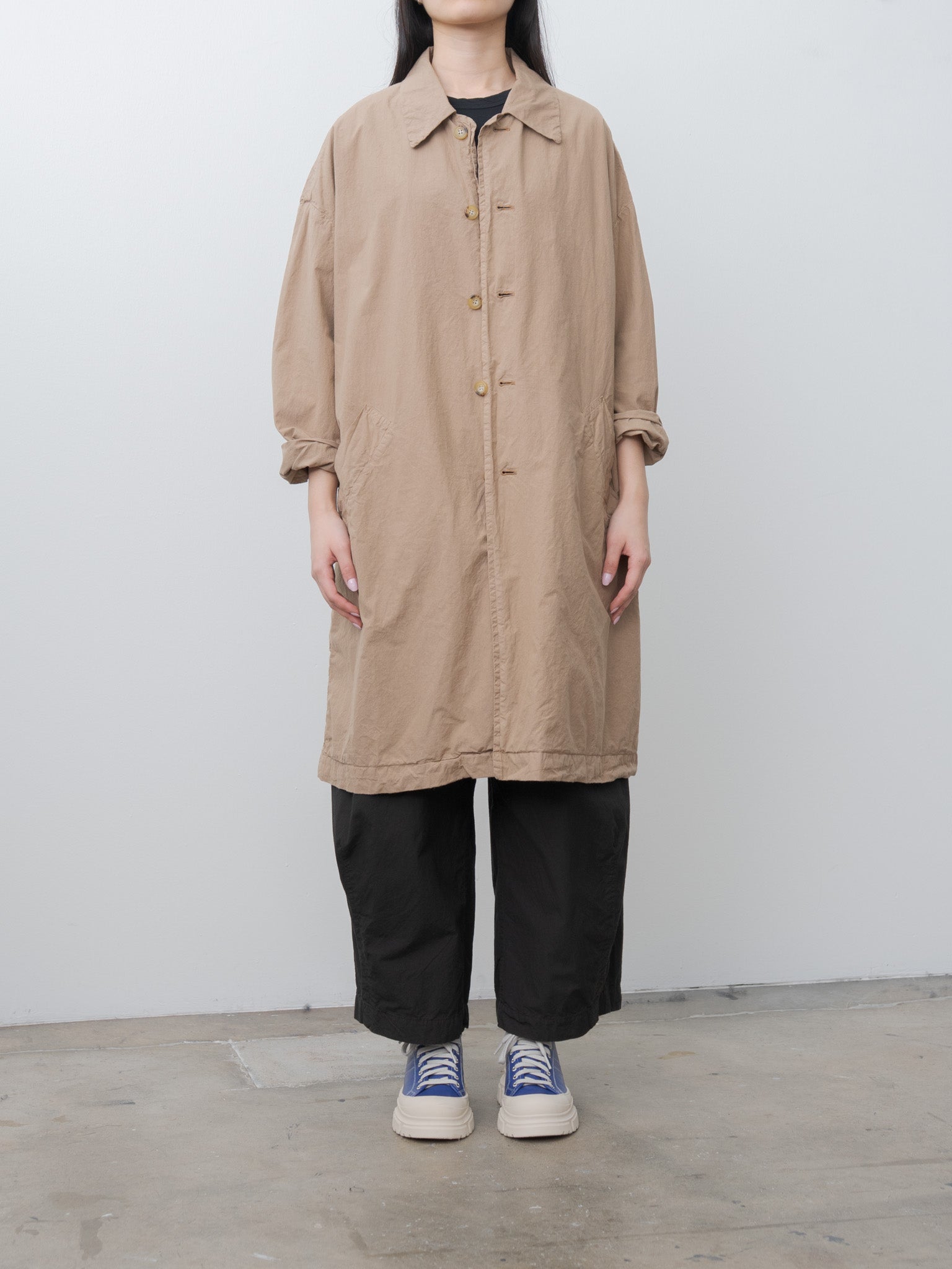 Namu Shop - Veritecoeur Cotton Silk Coat - Brown
