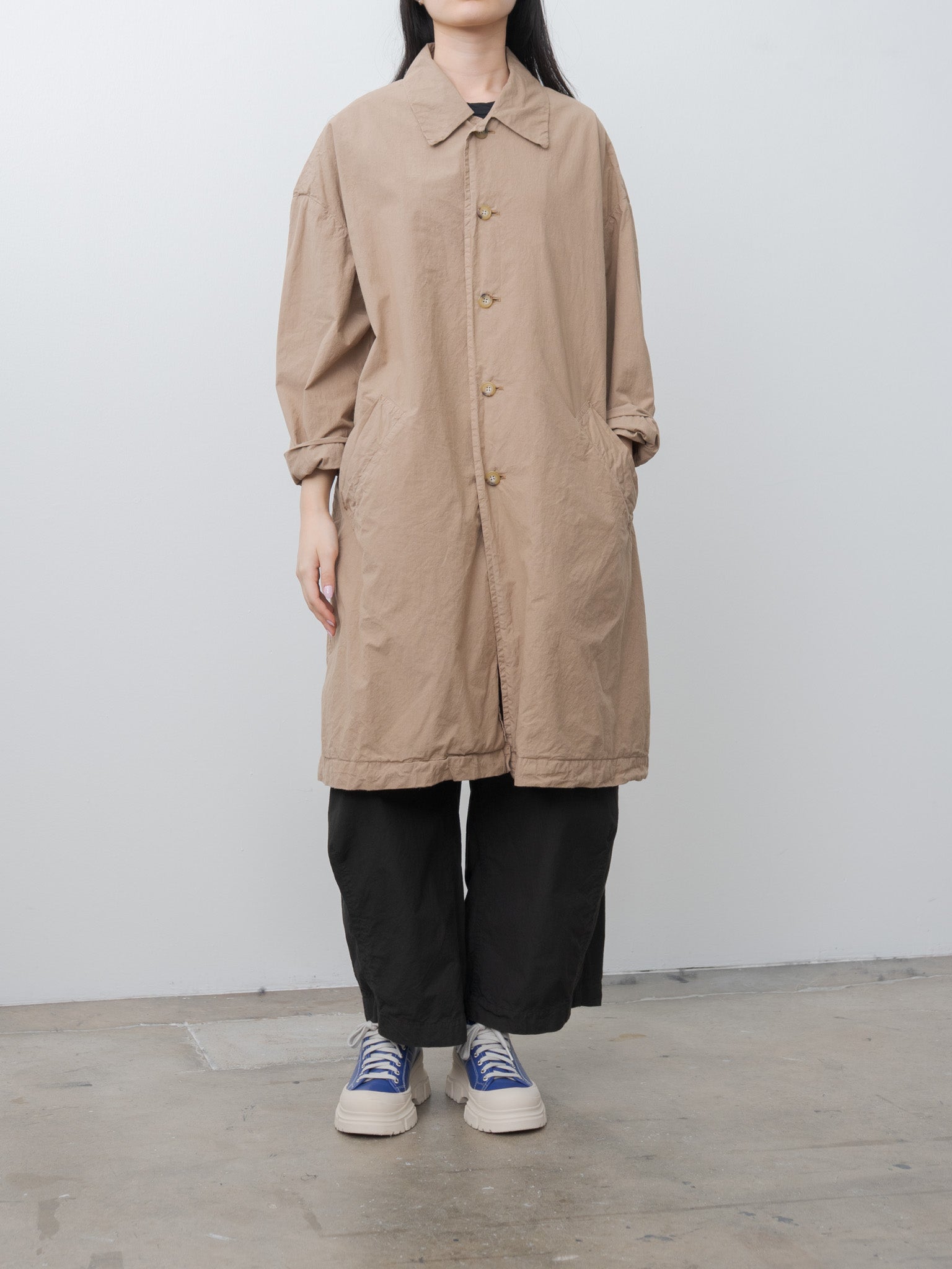 Namu Shop - Veritecoeur Cotton Silk Coat - Brown