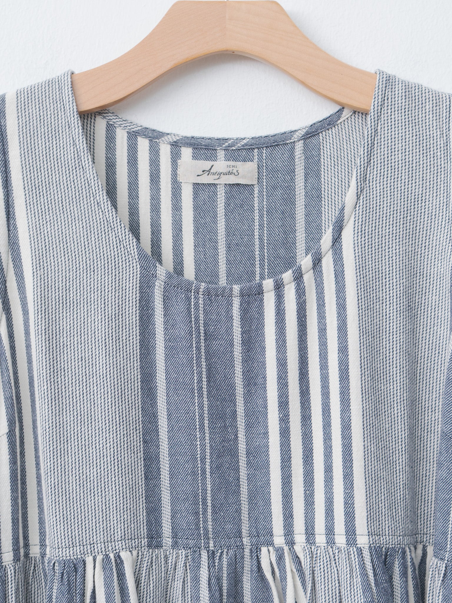 Namu Shop - Ichi Antiquites India Random Stripe Dress - Navy