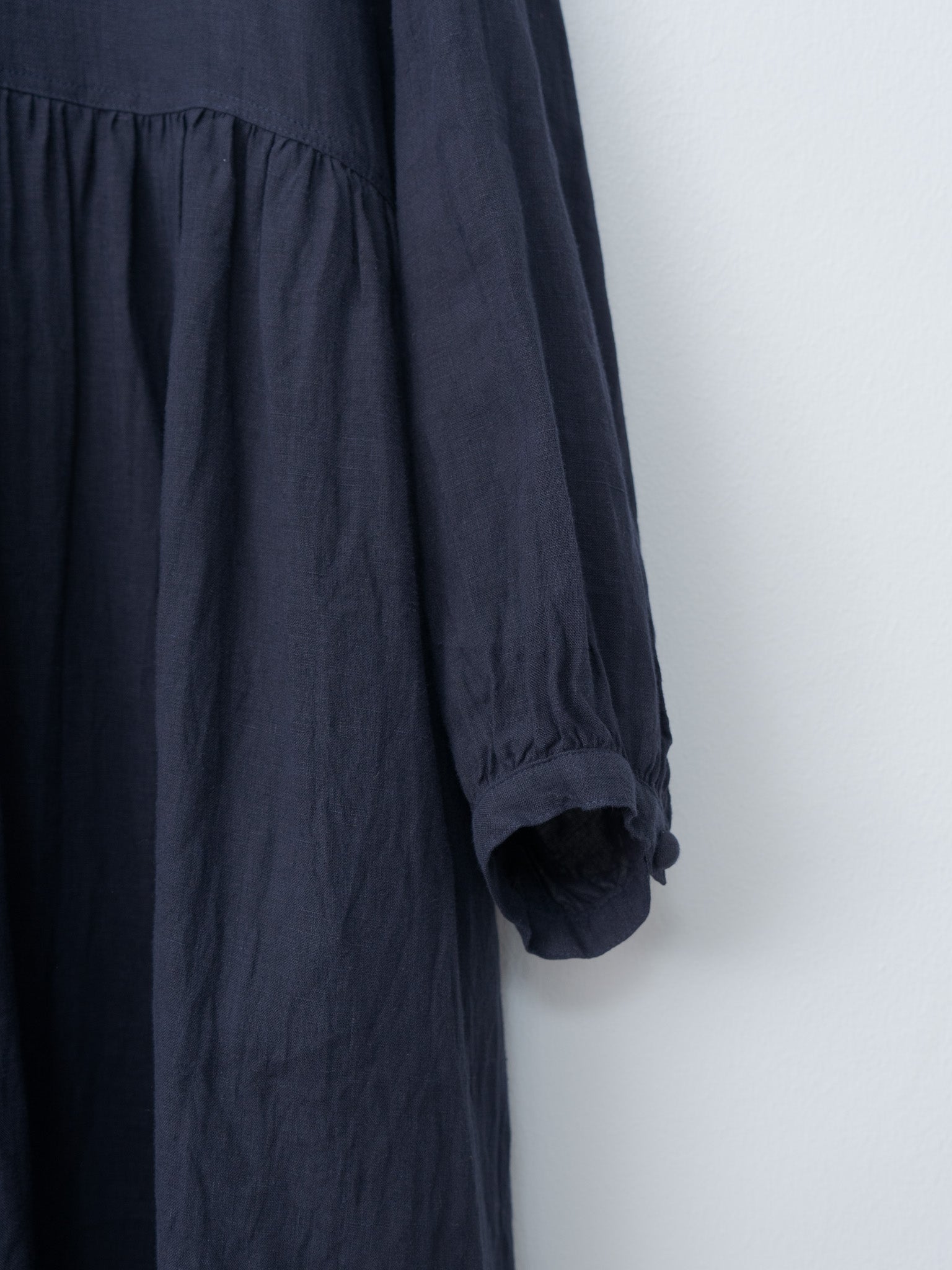 Namu Shop - Ichi Antiquites French Linen Dress - Navy