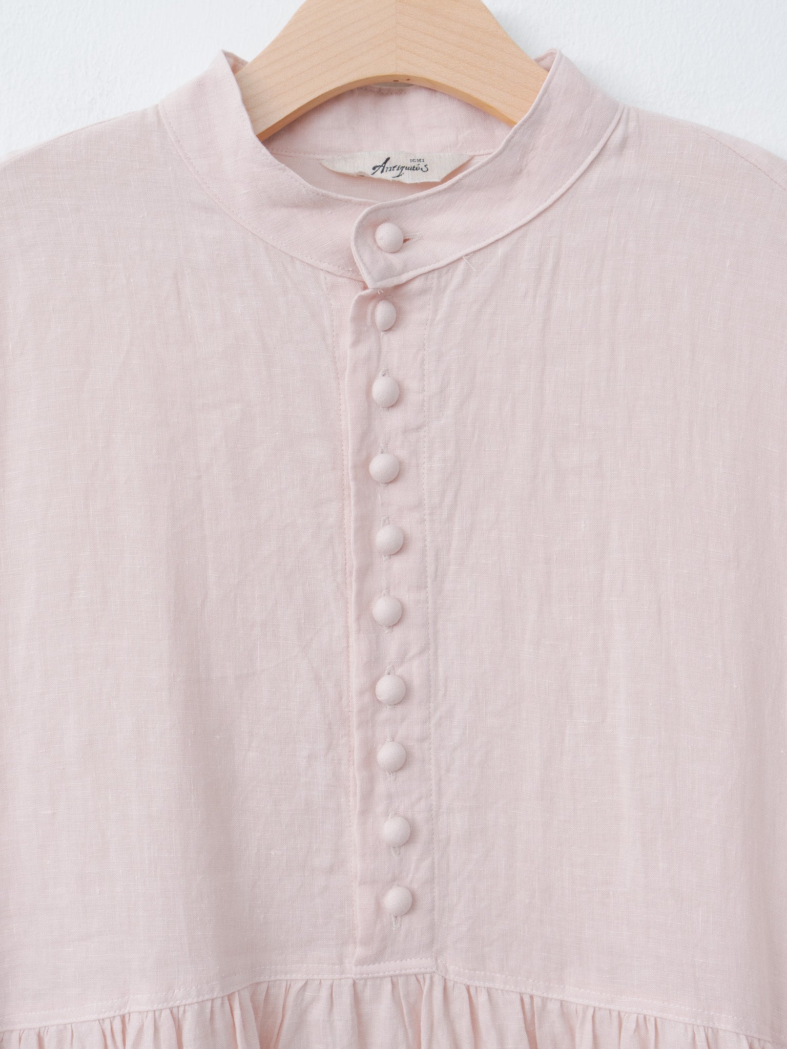 Namu Shop - Ichi Antiquites French Linen Dress - Pink