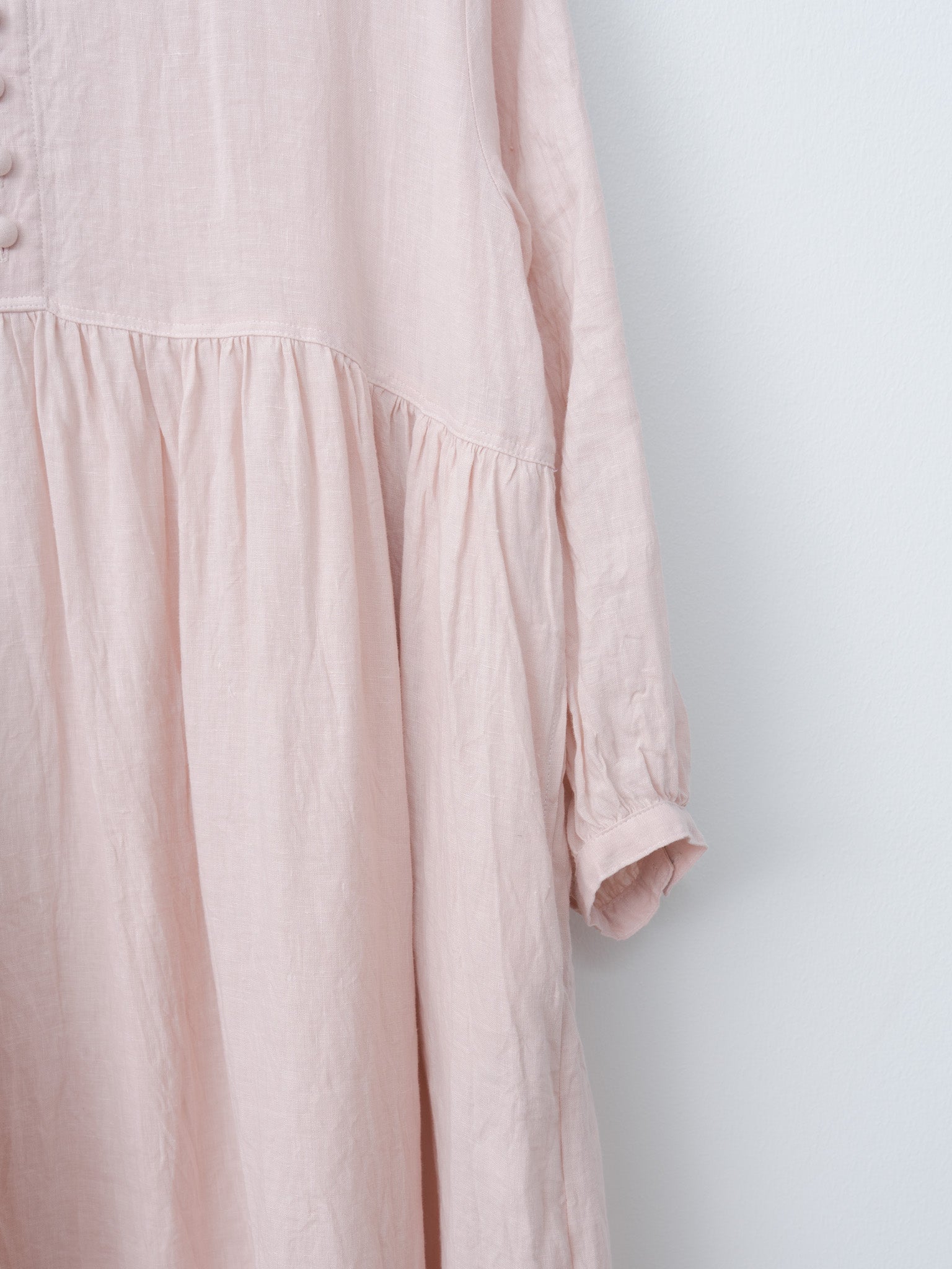 Namu Shop - Ichi Antiquites French Linen Dress - Pink