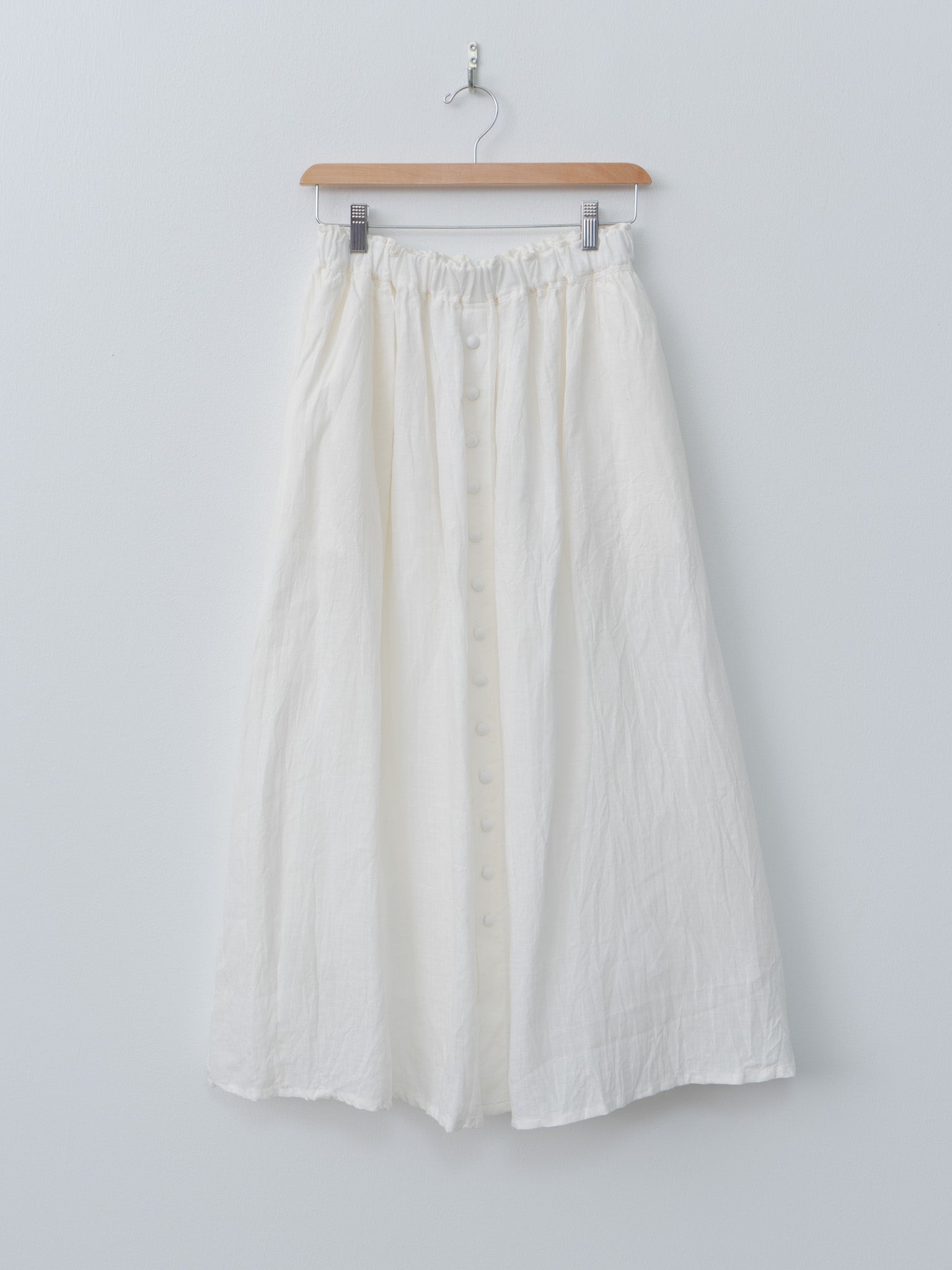 Namu Shop - Ichi Antiquites French Linen Skirt - White